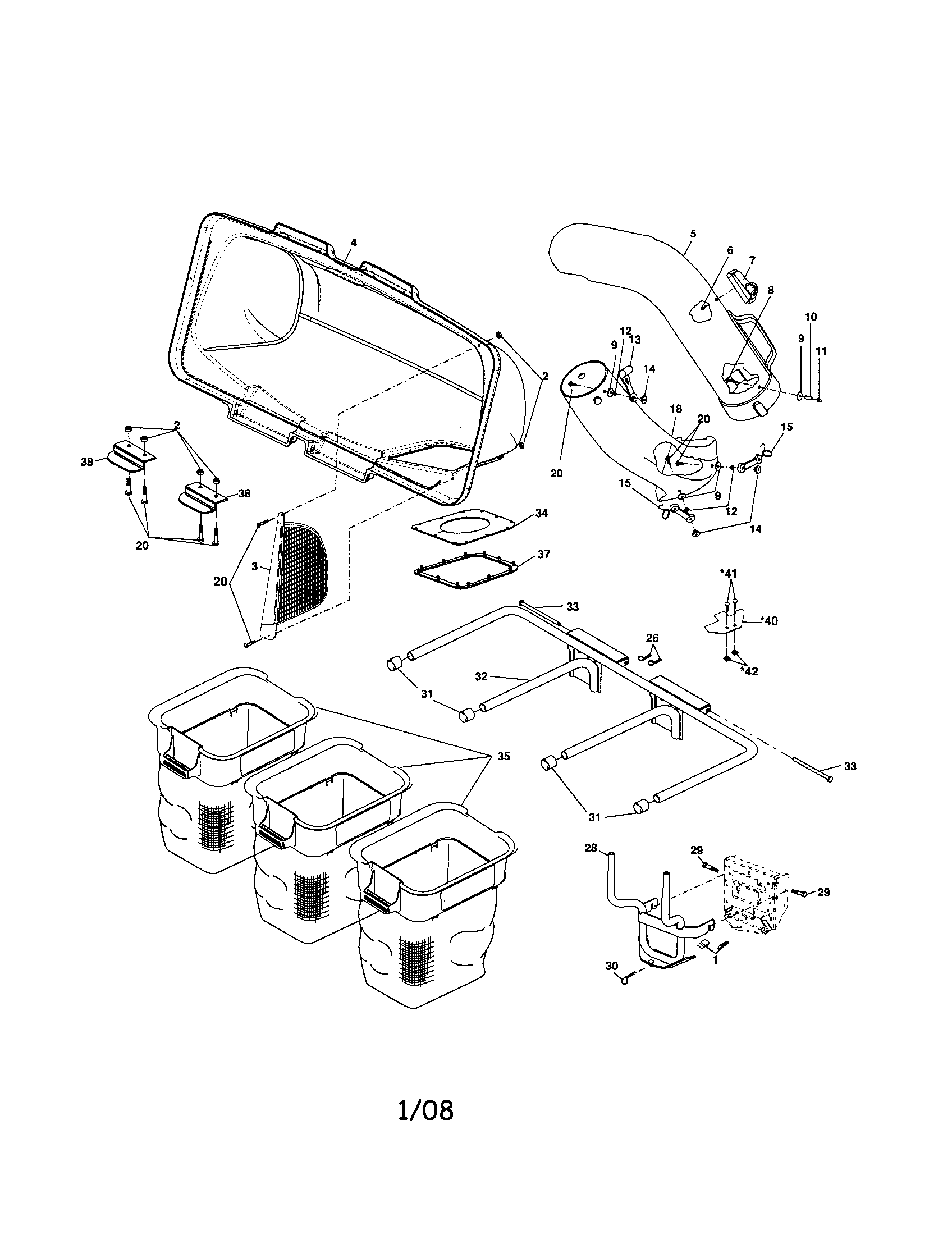 Craftsman model 917248921 grass catcher genuine parts