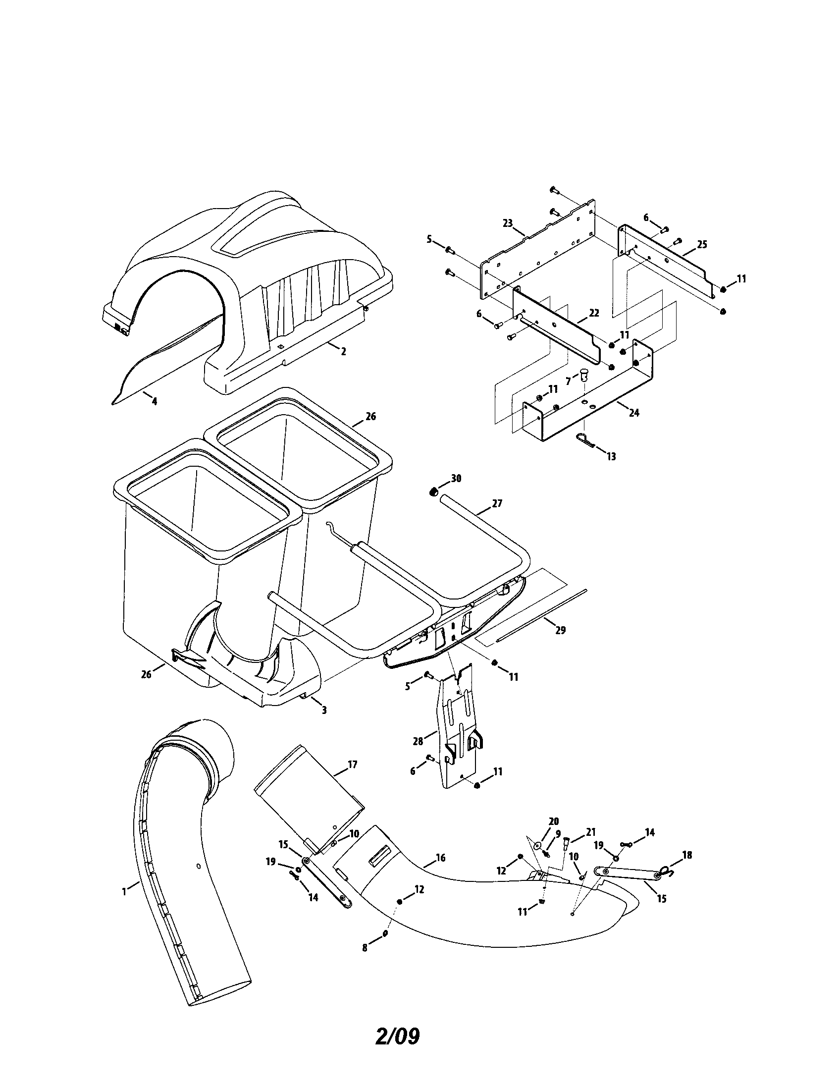 Craftsman Lawn Tractor Bagger Parts Diagram