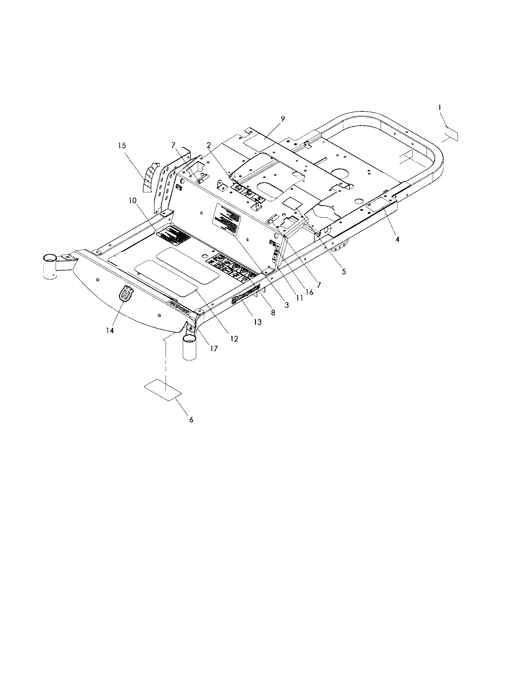 Husqvarna model RZ4619 lawn, riding mower rear engine genuine parts