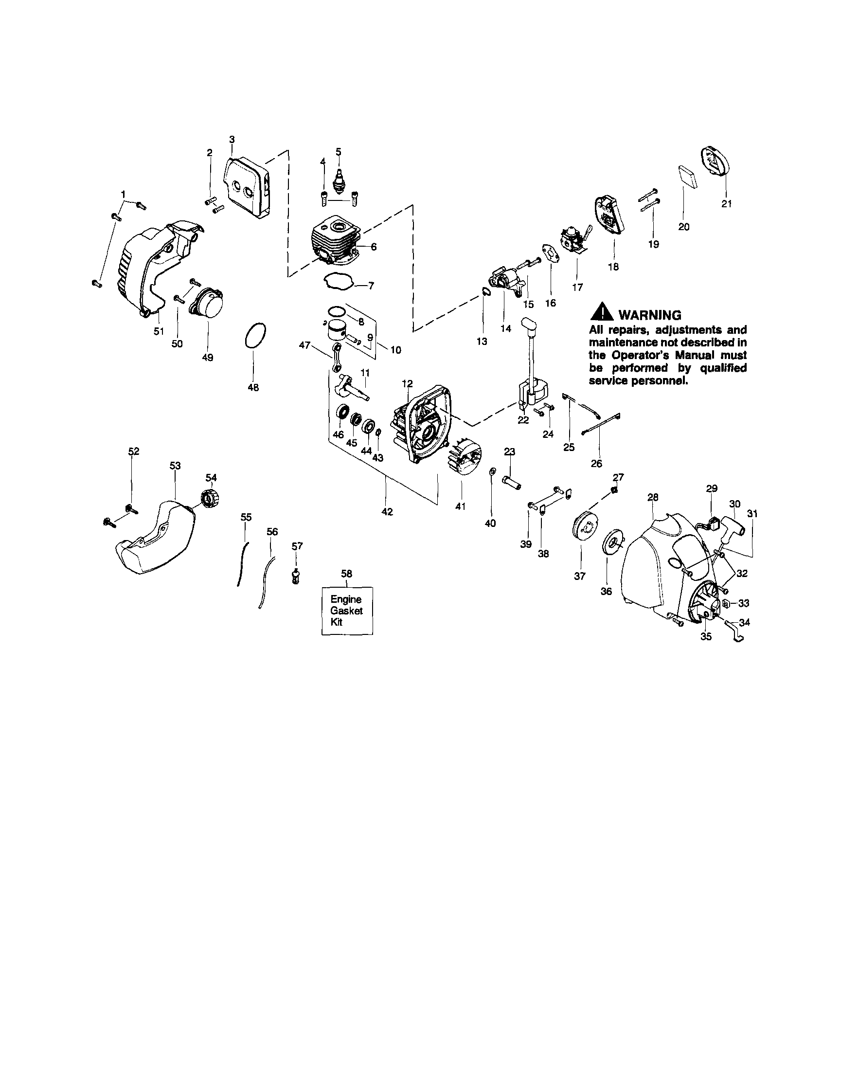 WeedEater model FL20 TYPE 1 line trimmers/weedwackers, gas genuine parts