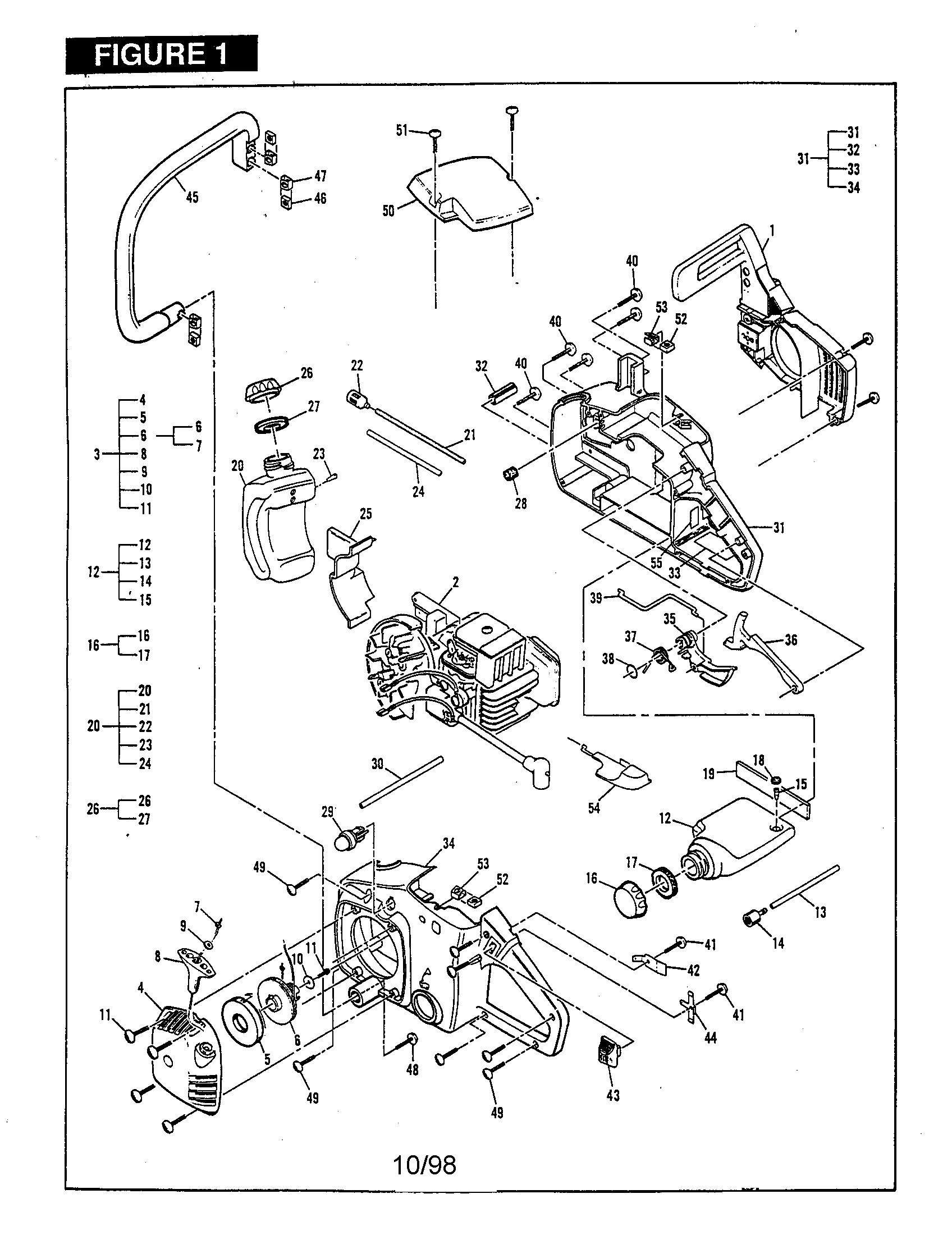 Mac 3200 chainsaw parts manual