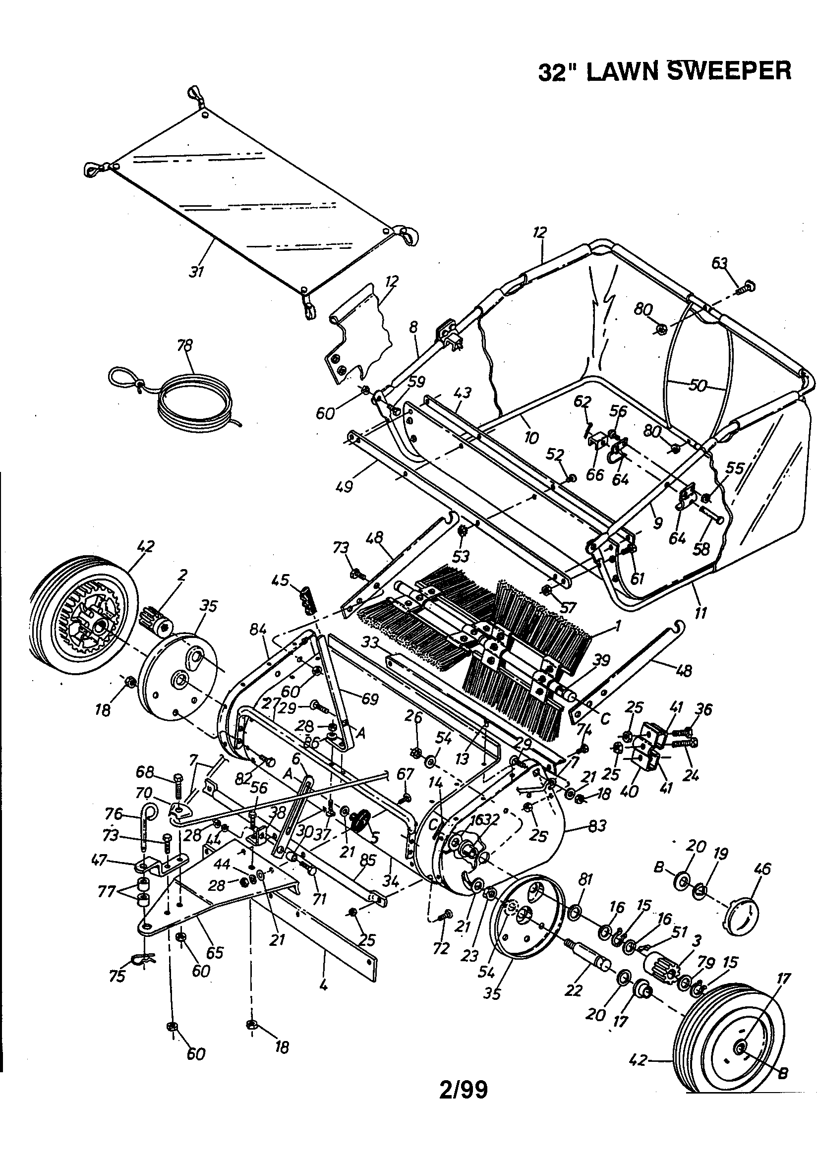 Craftsman 486.242221 Lawn Sweeper User Manual