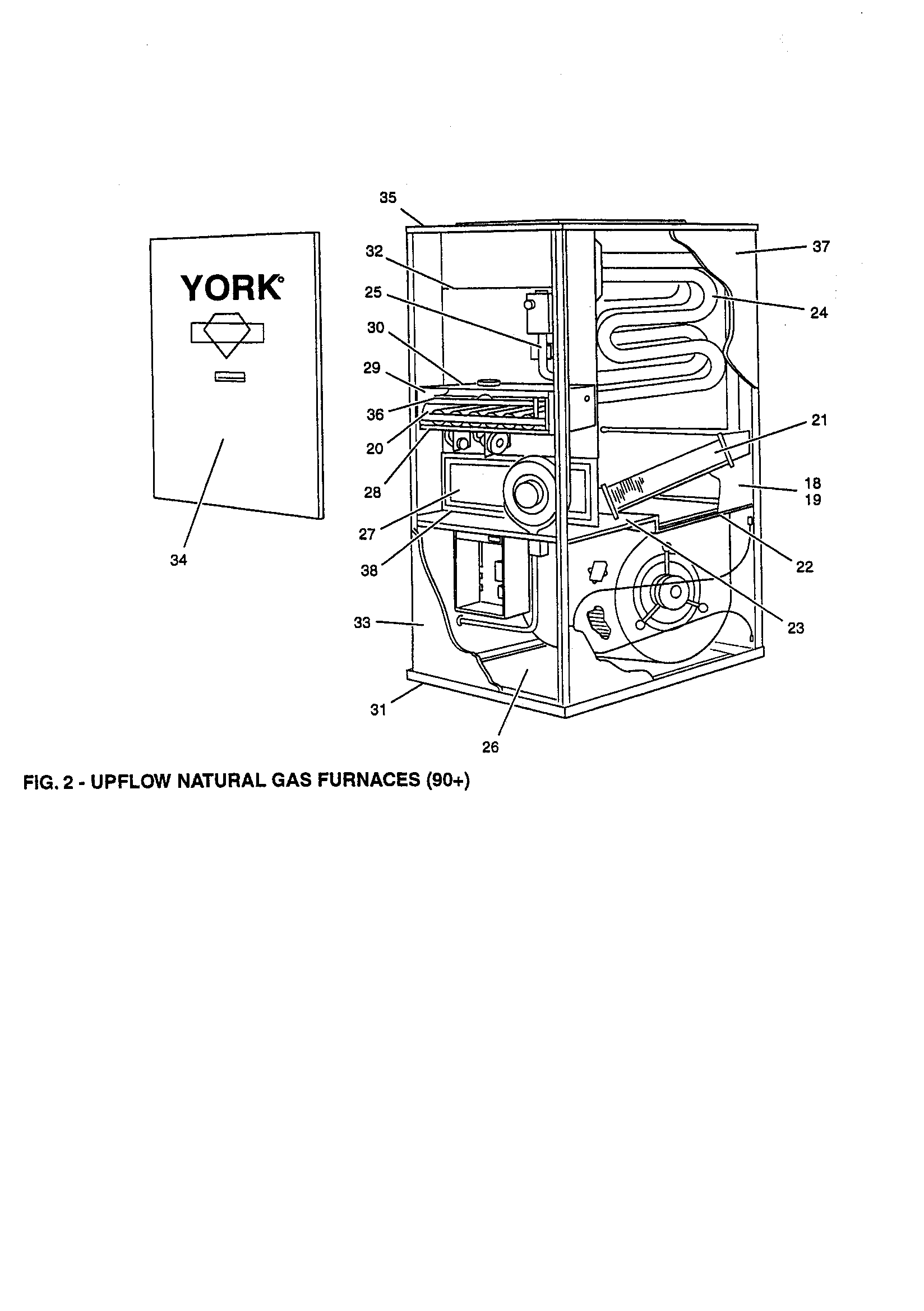 York model P3URC14N09501B furnace/heater, gas genuine parts