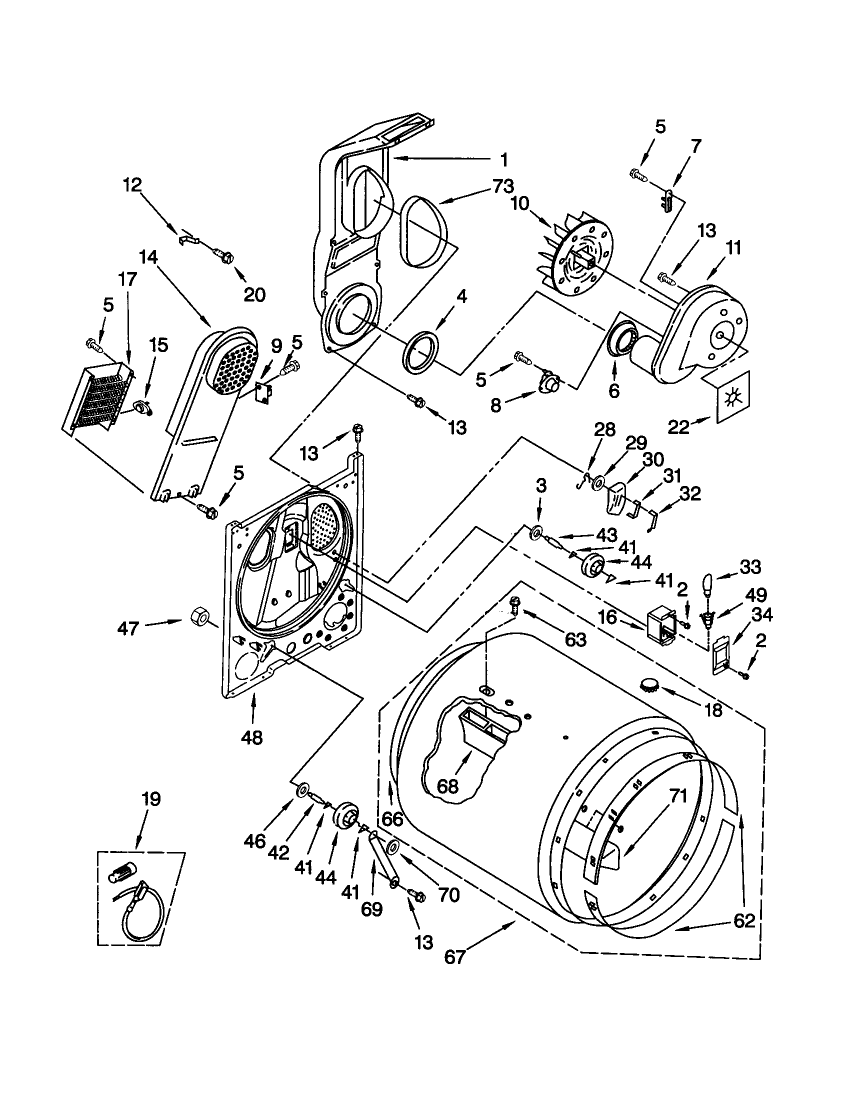  Whirlpool model LEQ8857HQ1 residential dryer genuine parts