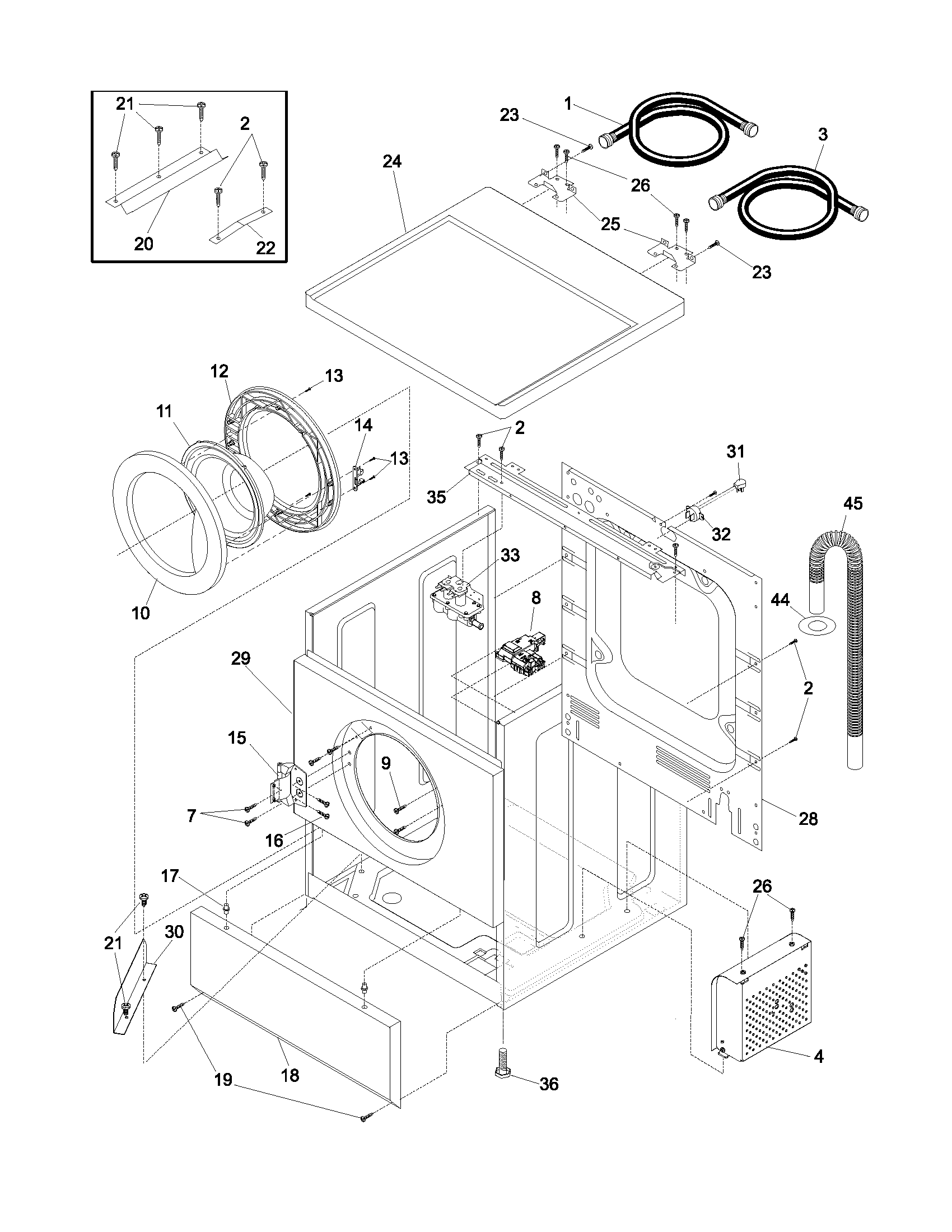 Frigidaire Model Gltf1040as0 Residential Washers Genuine Parts