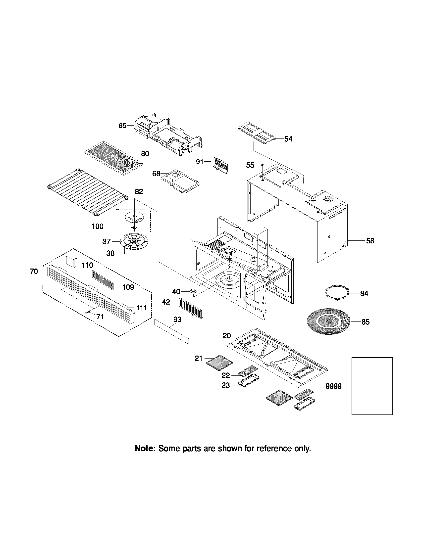 Frigidaire Model Glmv168ks4 Microwave Hood Combo Genuine Parts Body