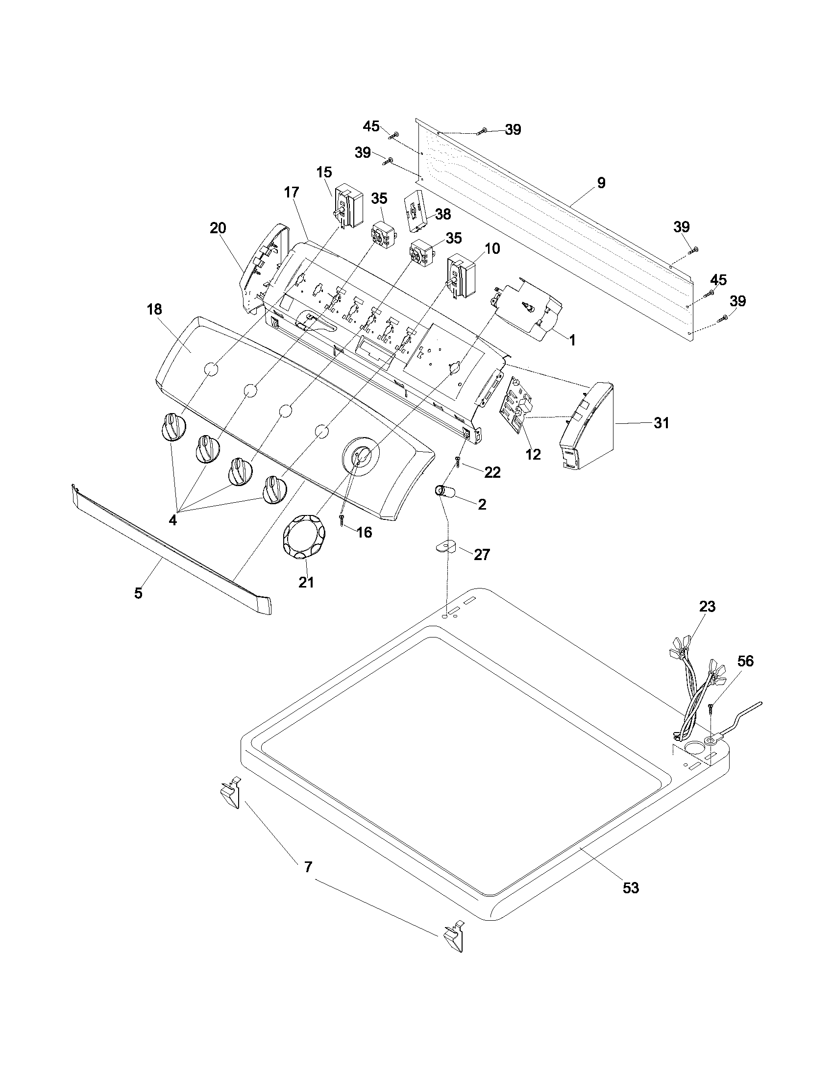 Frigidaire model GLGR642AS5 residential dryer genuine parts Frigidaire model GLGR642AS5 residential dryer genuine parts