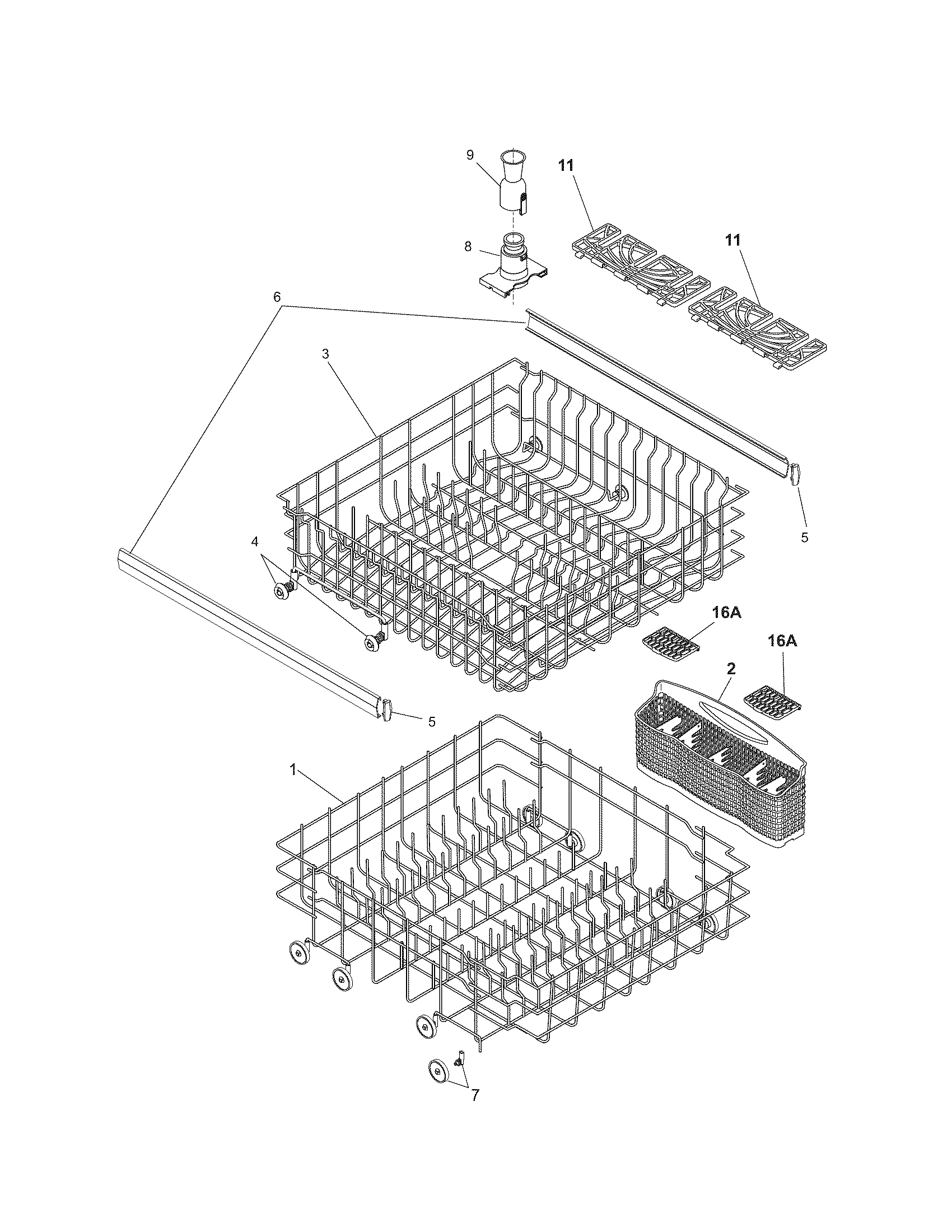 Kenmore model 58716182400 dishwasher genuine parts