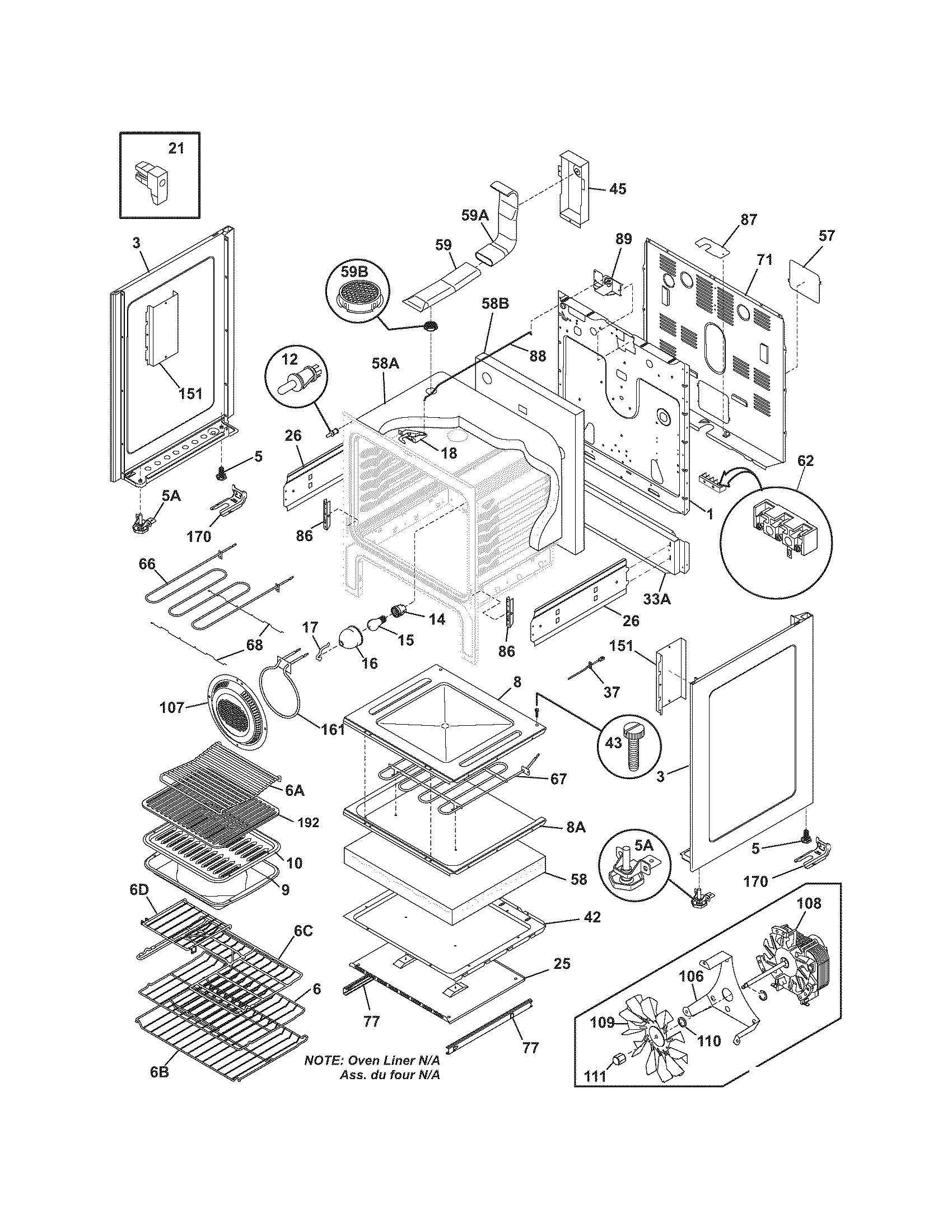 Frigidaire model CPLEFMZ9GCA free standing, electric genuine parts