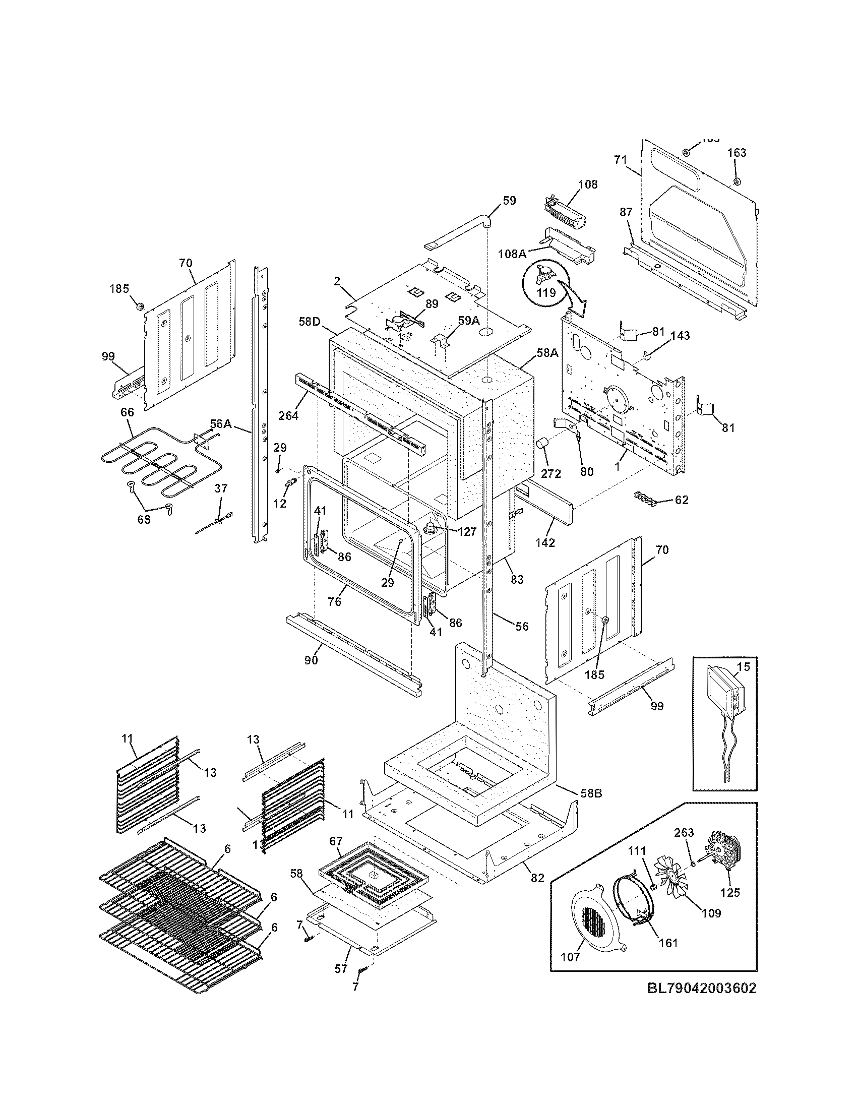 Kenmore-Pro model 79042003605 built-in oven, electric ... kenmore wall oven wiring diagram 