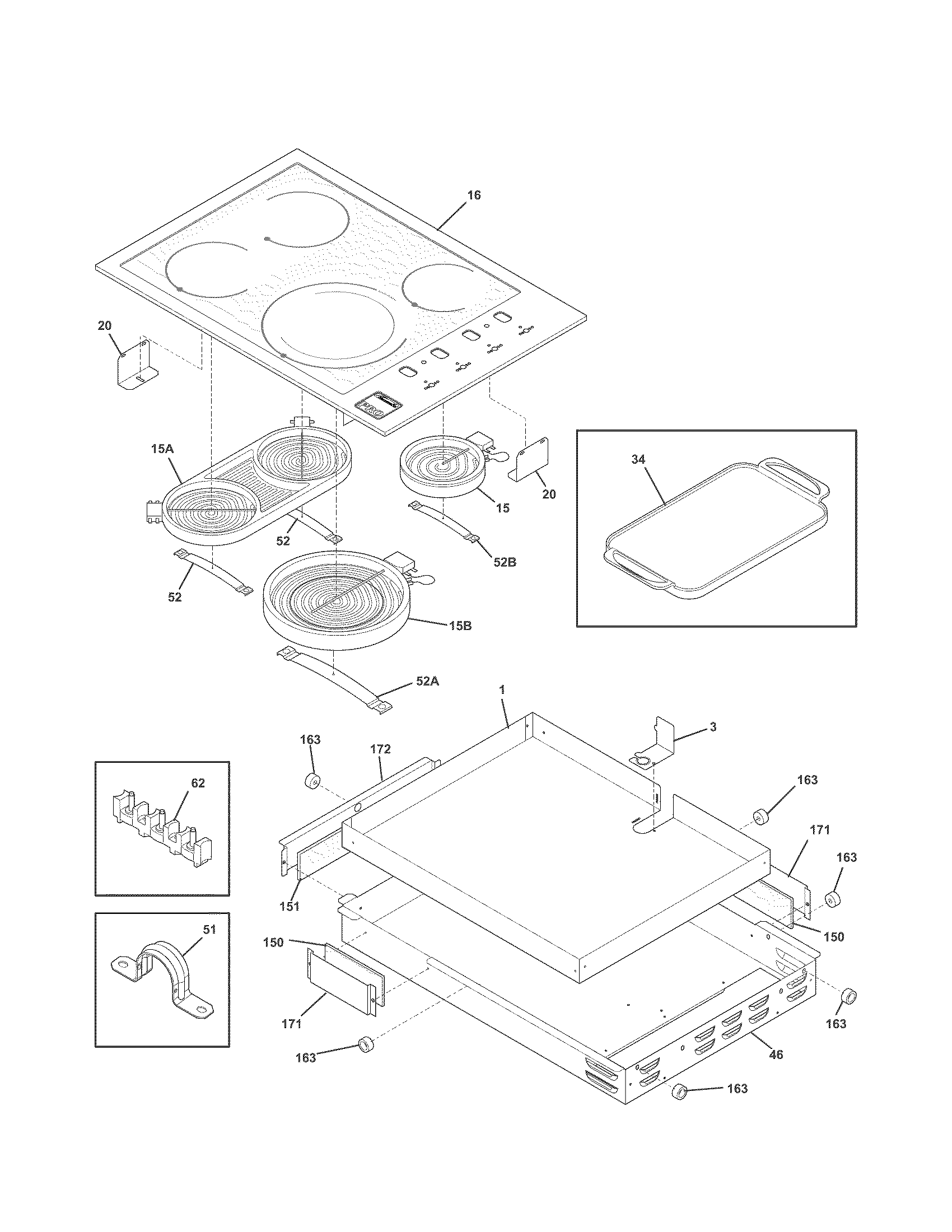 Kenmore-Pro model 79040553801 counter unit electric genuine parts