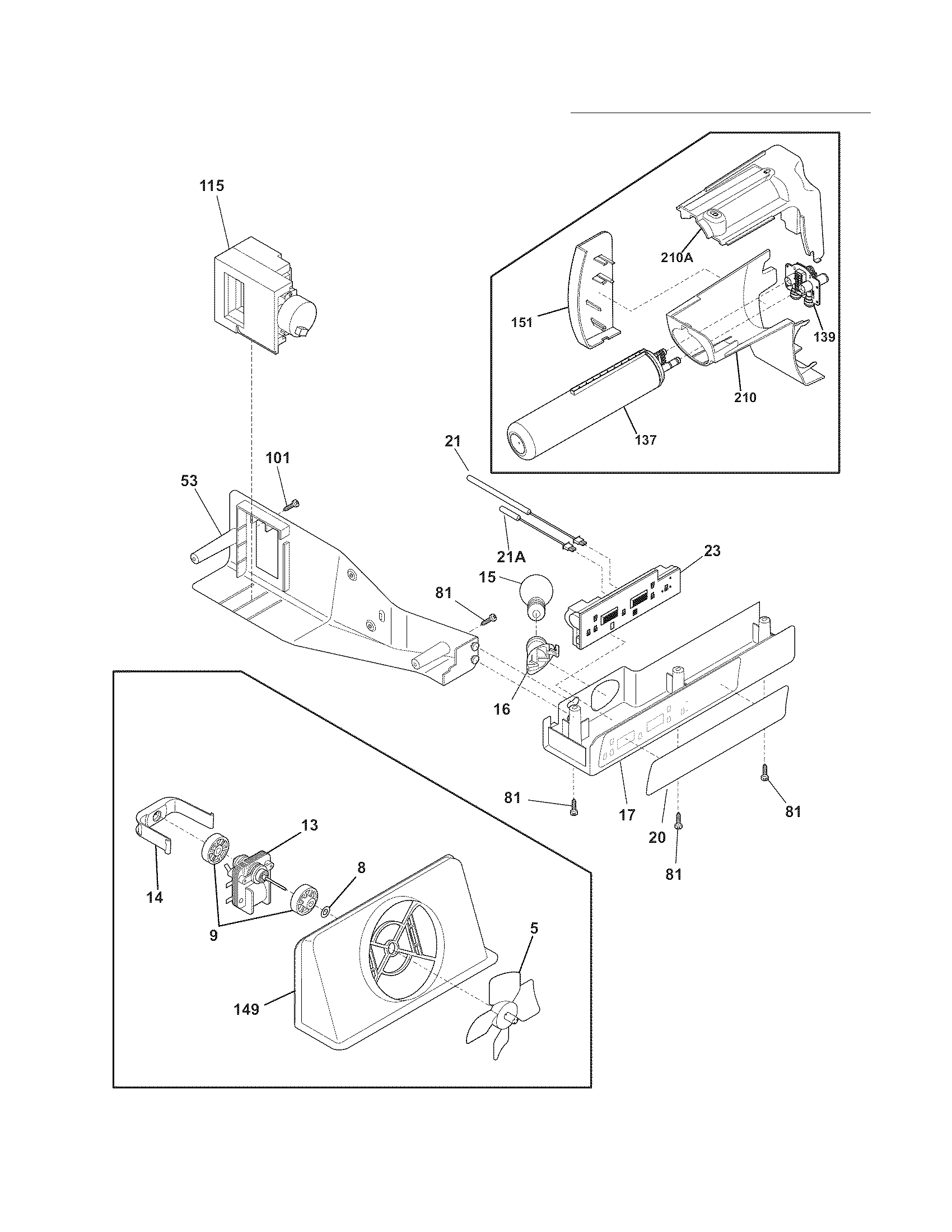 controls refrigerator side frigidaire