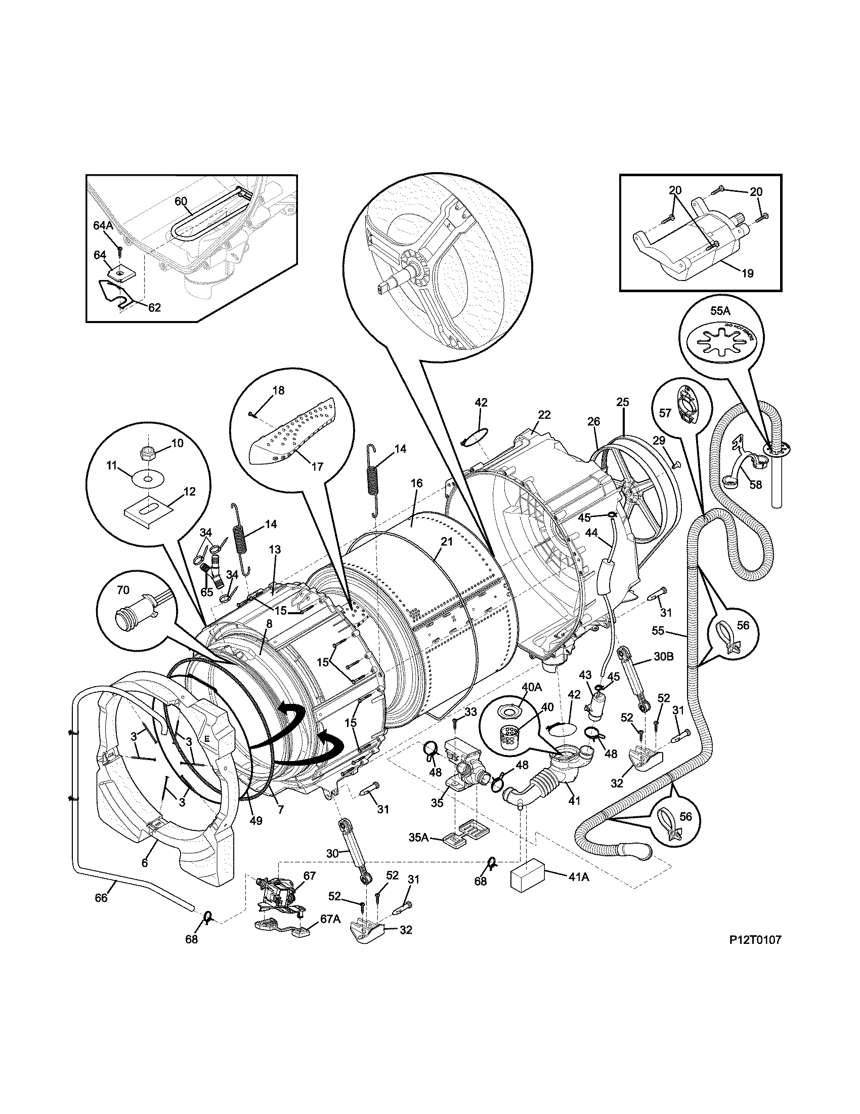 Electrolux model EIFLS60LT1 residential washers genuine parts