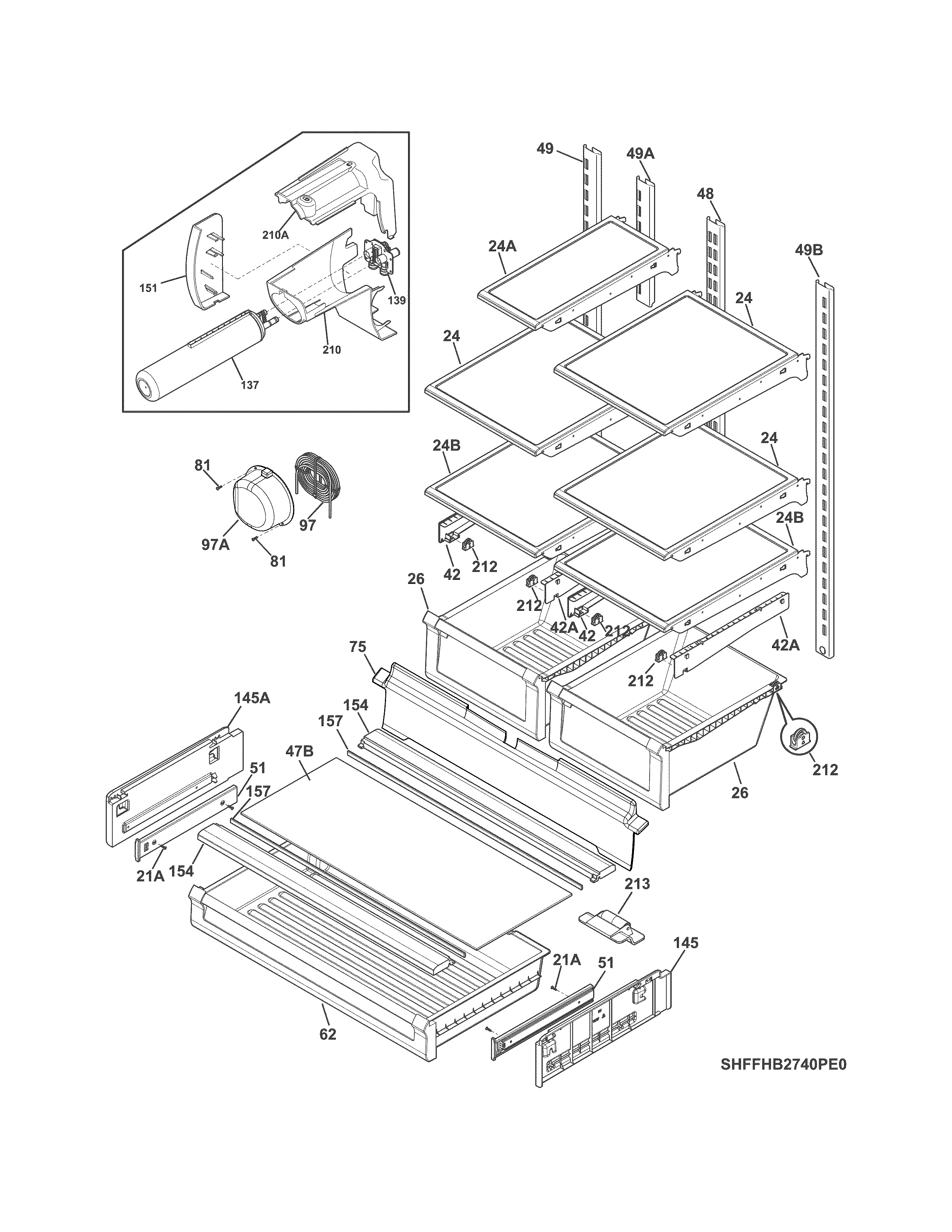 Frigidaire Model Ffhb2740ps4 Bottom
