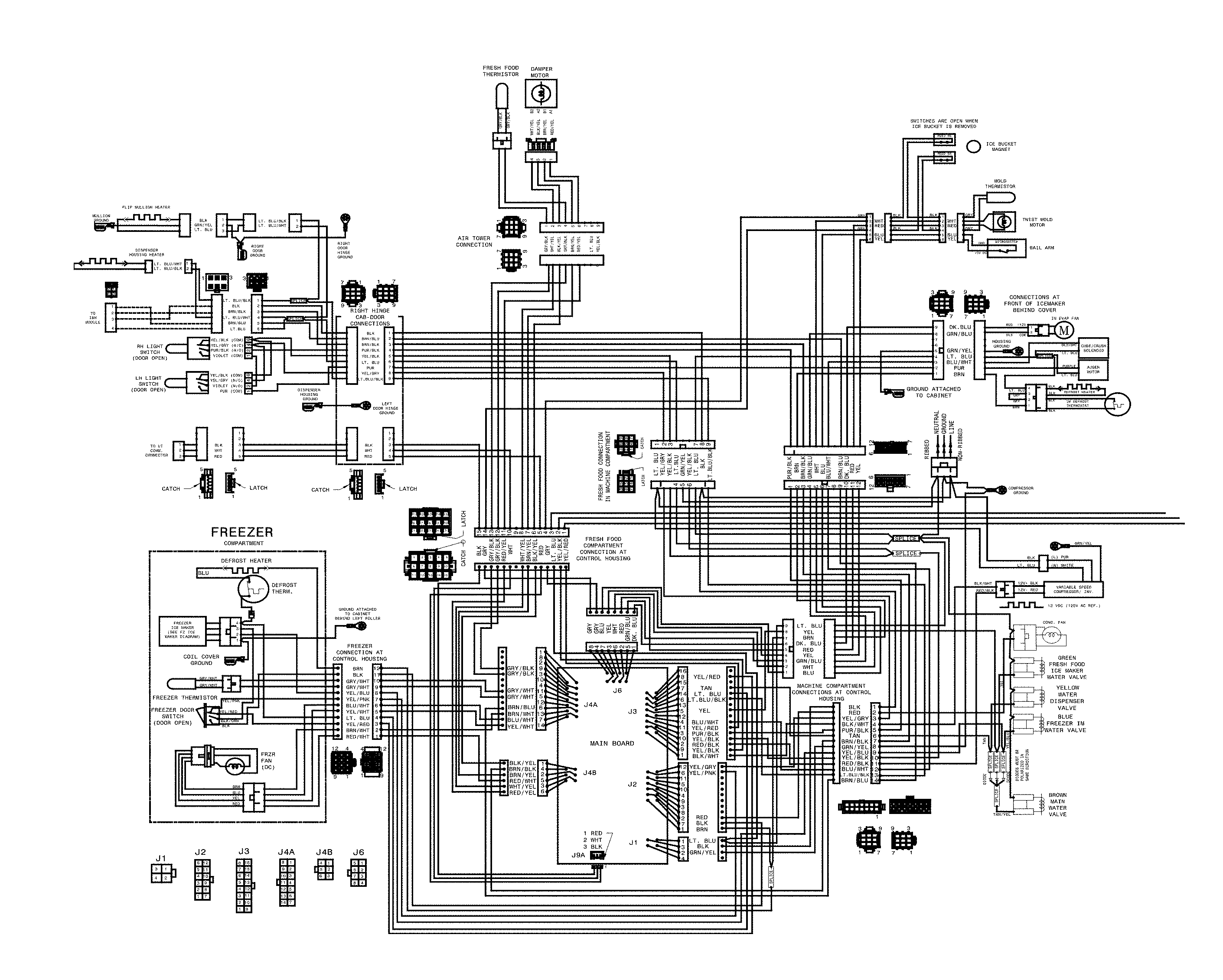 Frigidaire model LGHB2867PF5 bottom-mount refrigerator genuine parts
