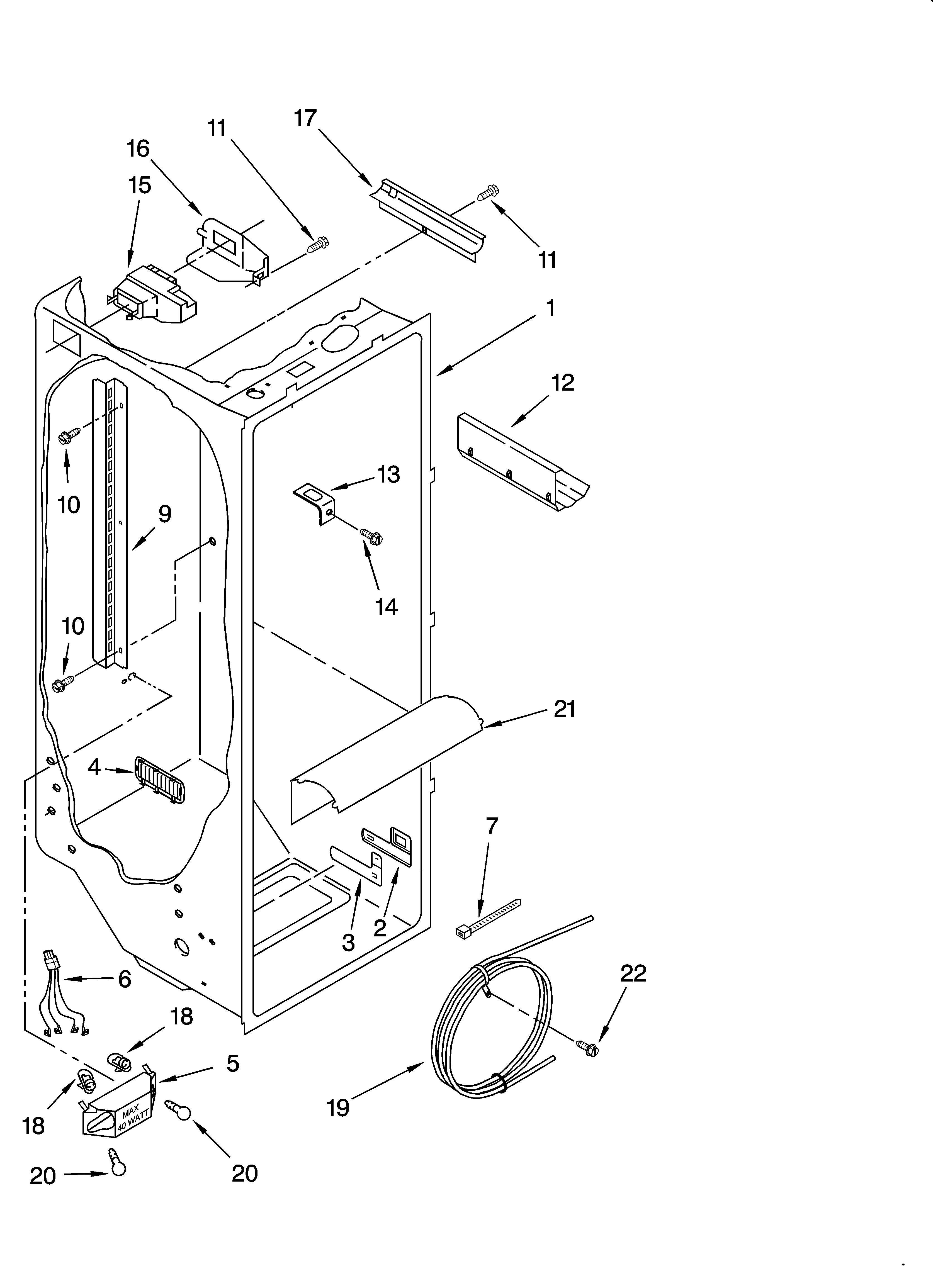 Kitchenaid model KSRB22FKSS04 side-by-side refrigerator genuine parts