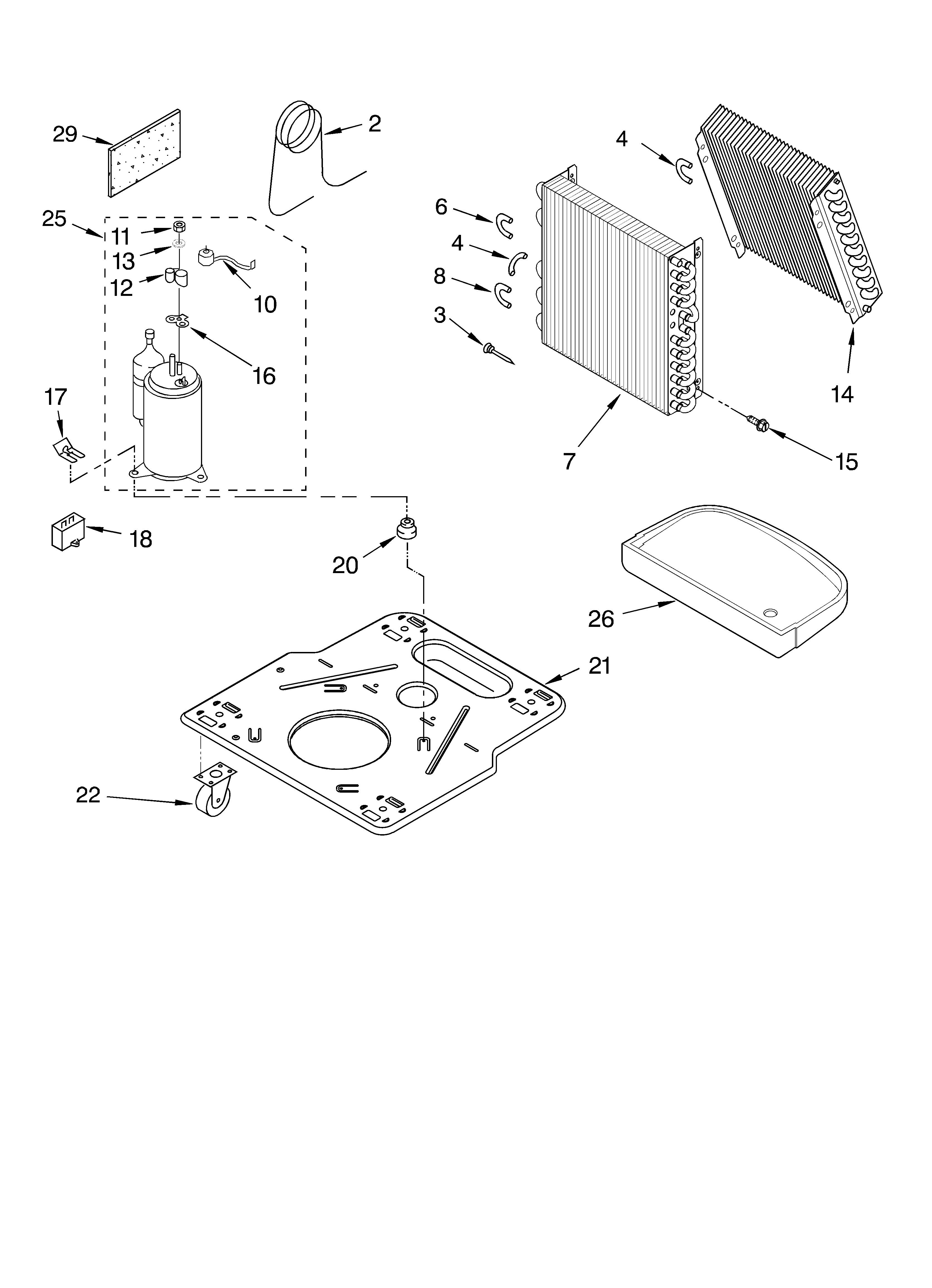 Whirlpool model AD50USL3 dehumidifier genuine parts
