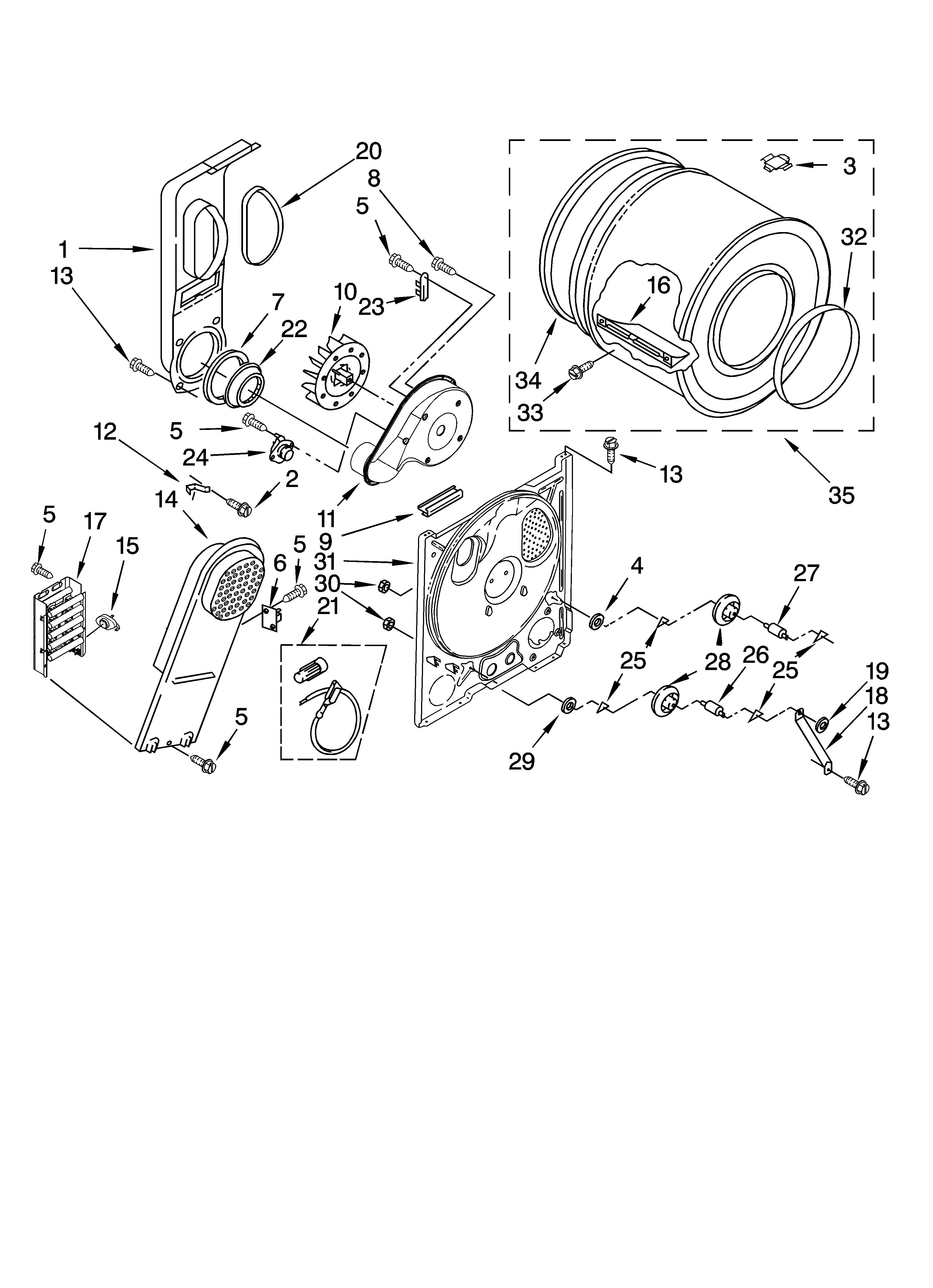 Crosley Model Cedx631vq1 Residential Dryer Genuine Parts