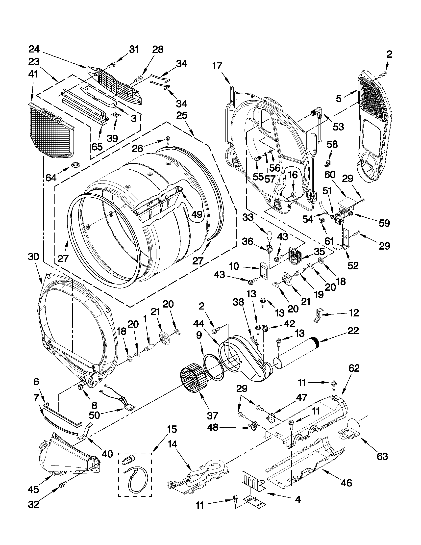 Whirlpool model WED9371YW0 residential dryer genuine parts