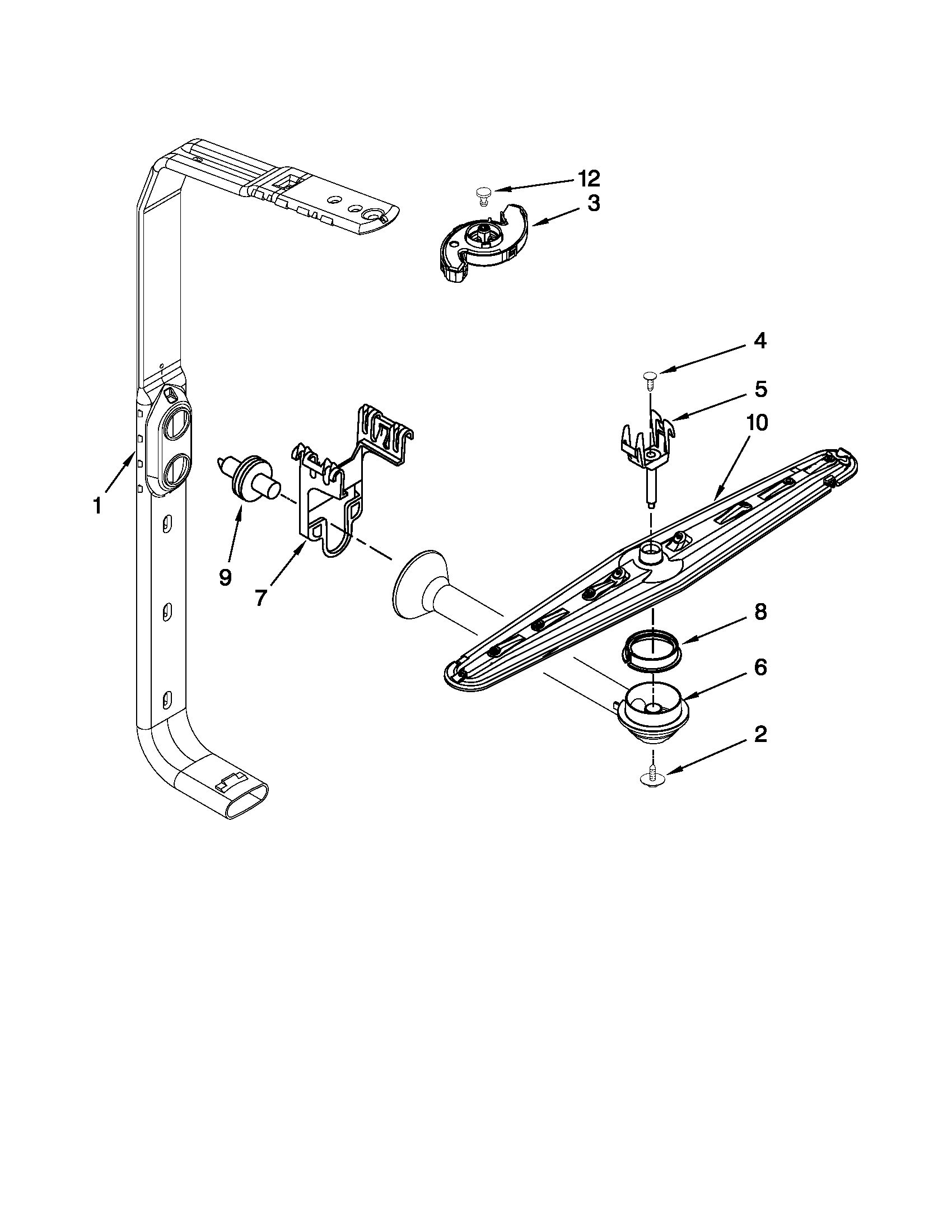 Kitchenaid model KUDC10FXWH5 dishwasher genuine parts