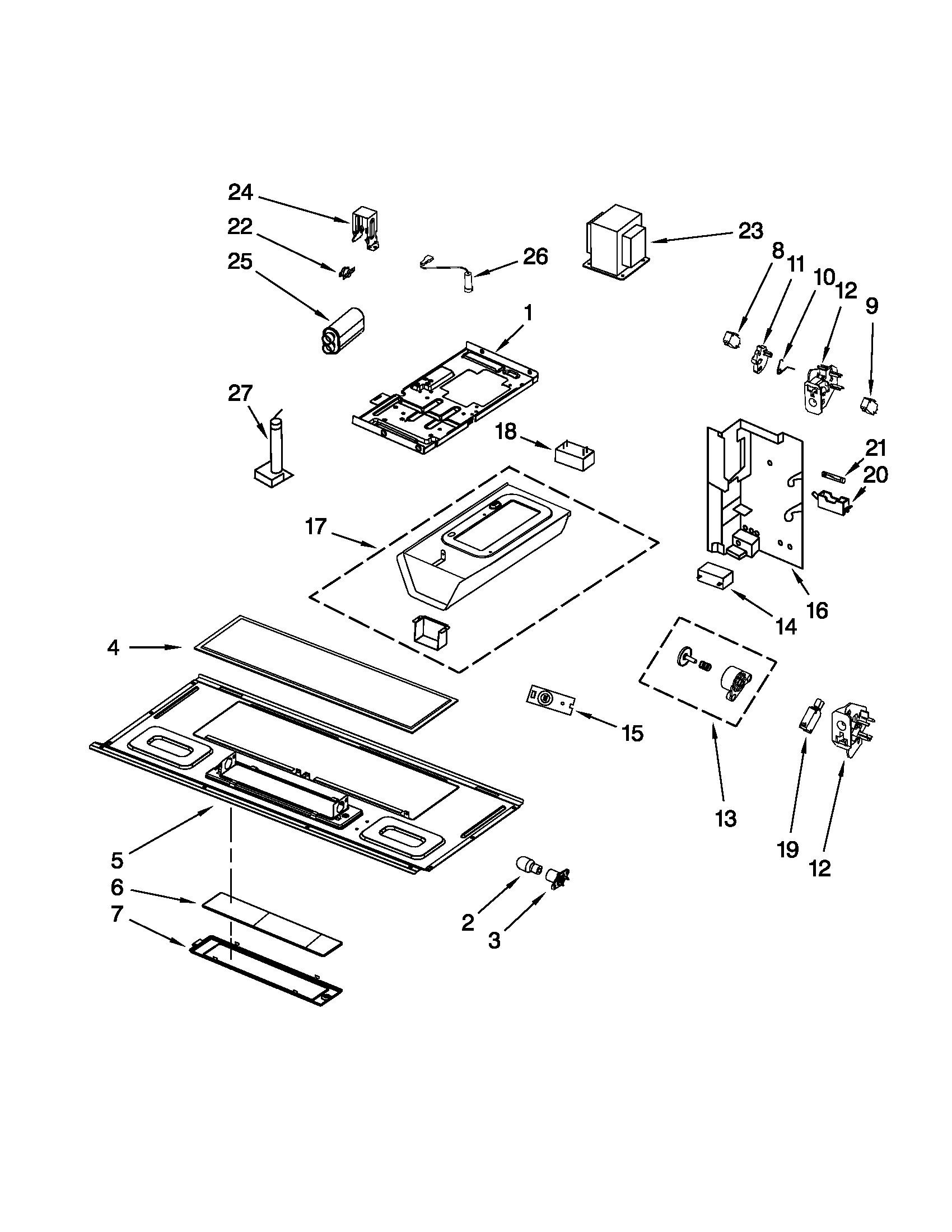 Kitchenaid model KHMS2040WSS0 microwave/hood combo genuine ... kitchenaid microwave control panel wiring diagram for 