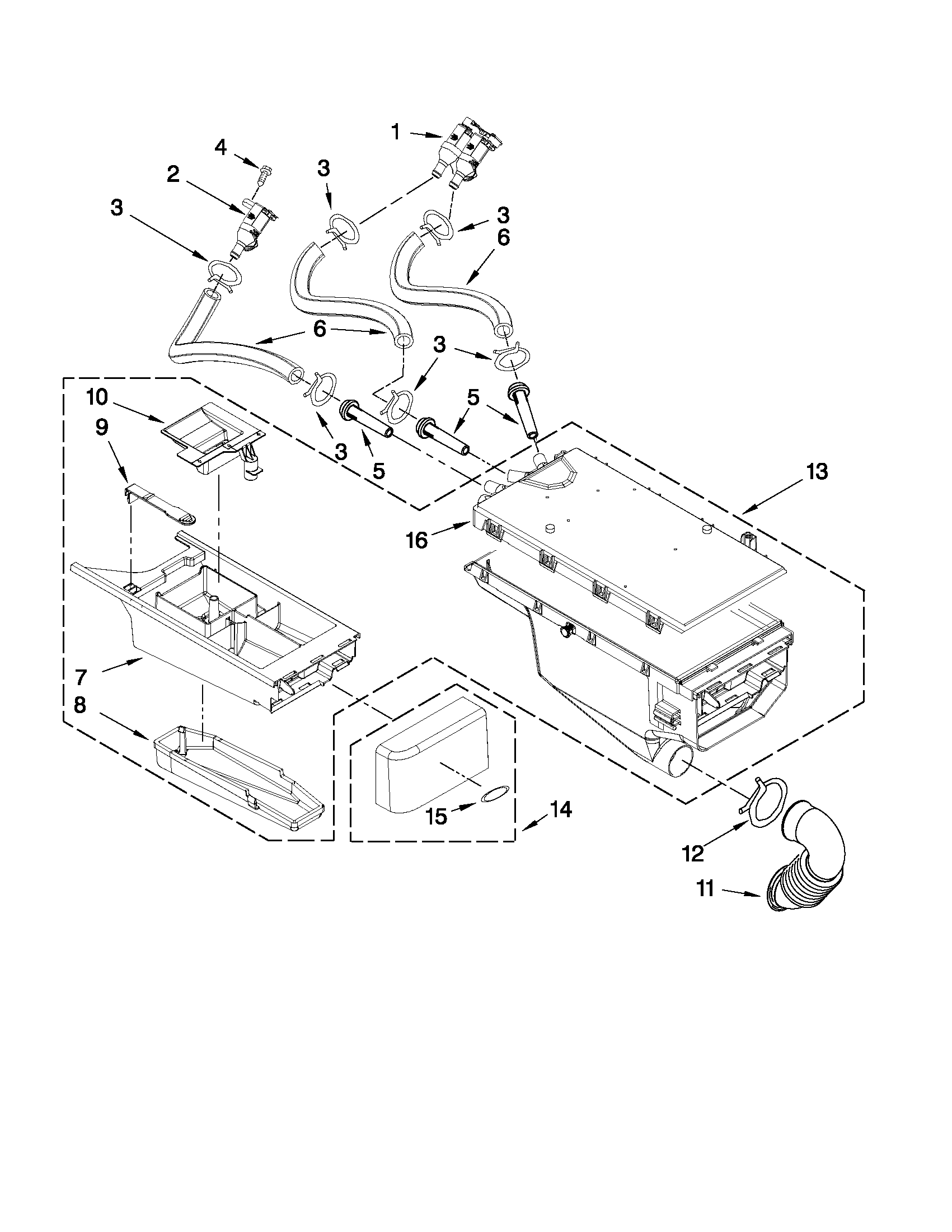 Whirlpool model YWFW9050XW00 residential washers genuine parts