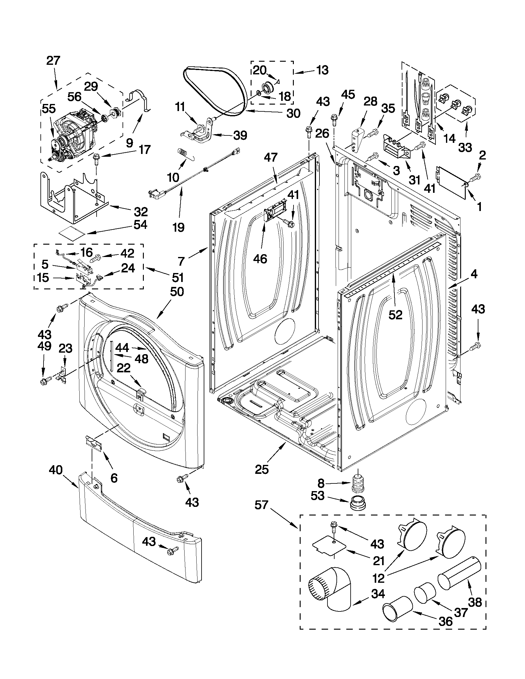 Maytag model MDE22PRBYW0 commercial dryer genuine parts