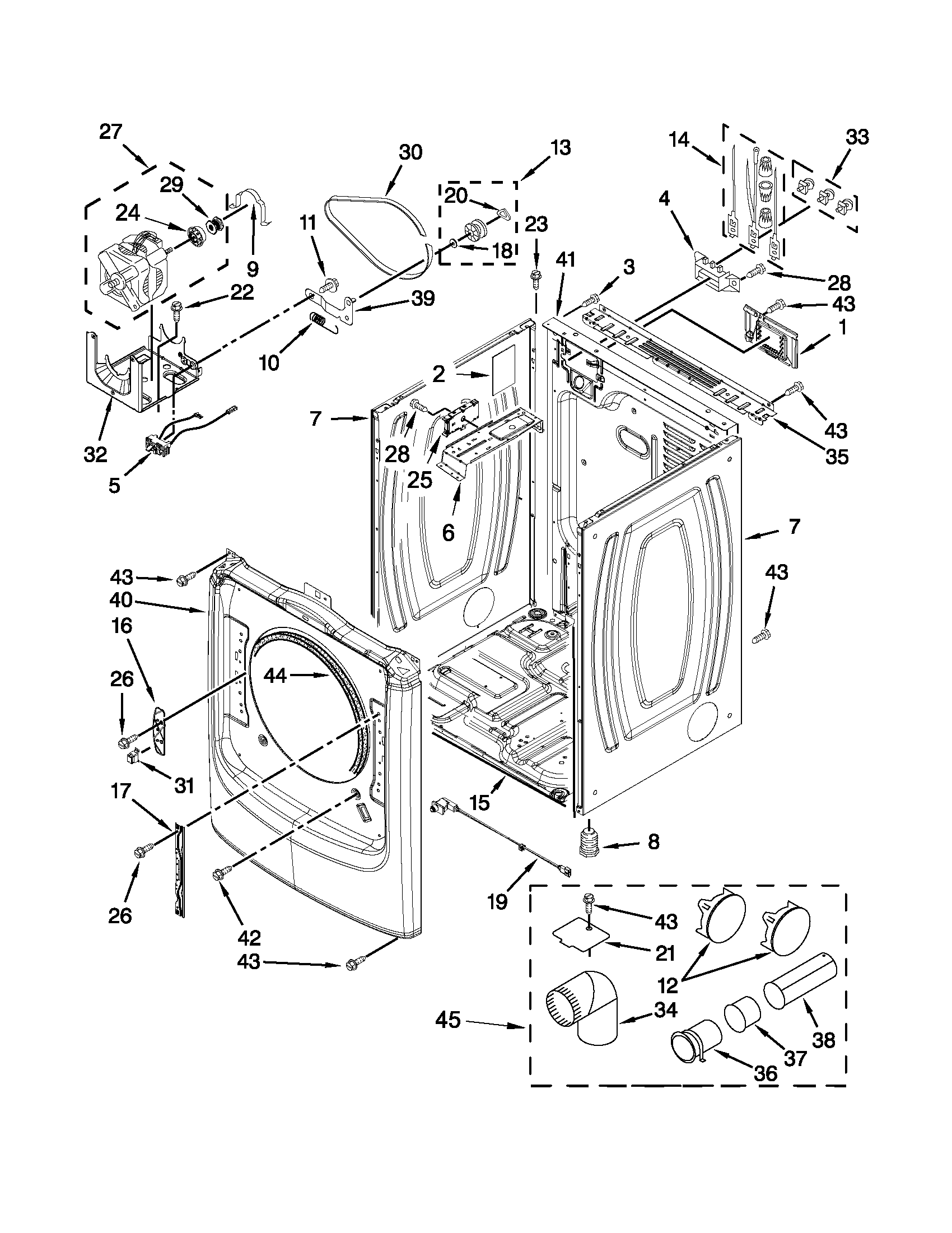Maytag Model Med4200bg0 Residential Dryer Genuine Parts