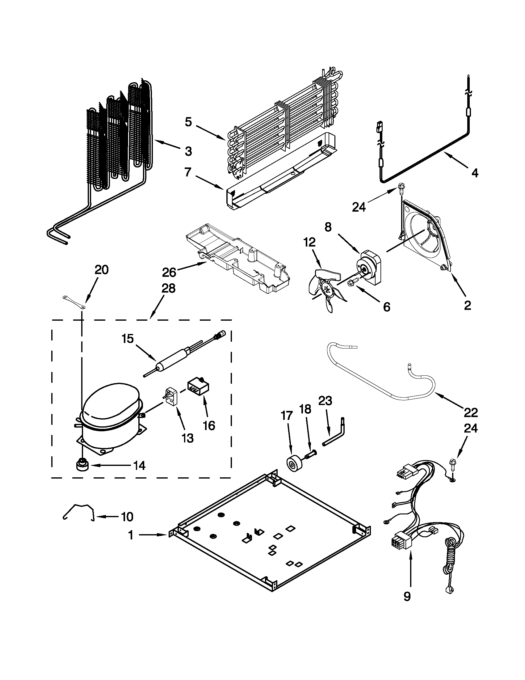Whirlpool model WRT138TFYW00 top-mount refrigerator genuine parts
