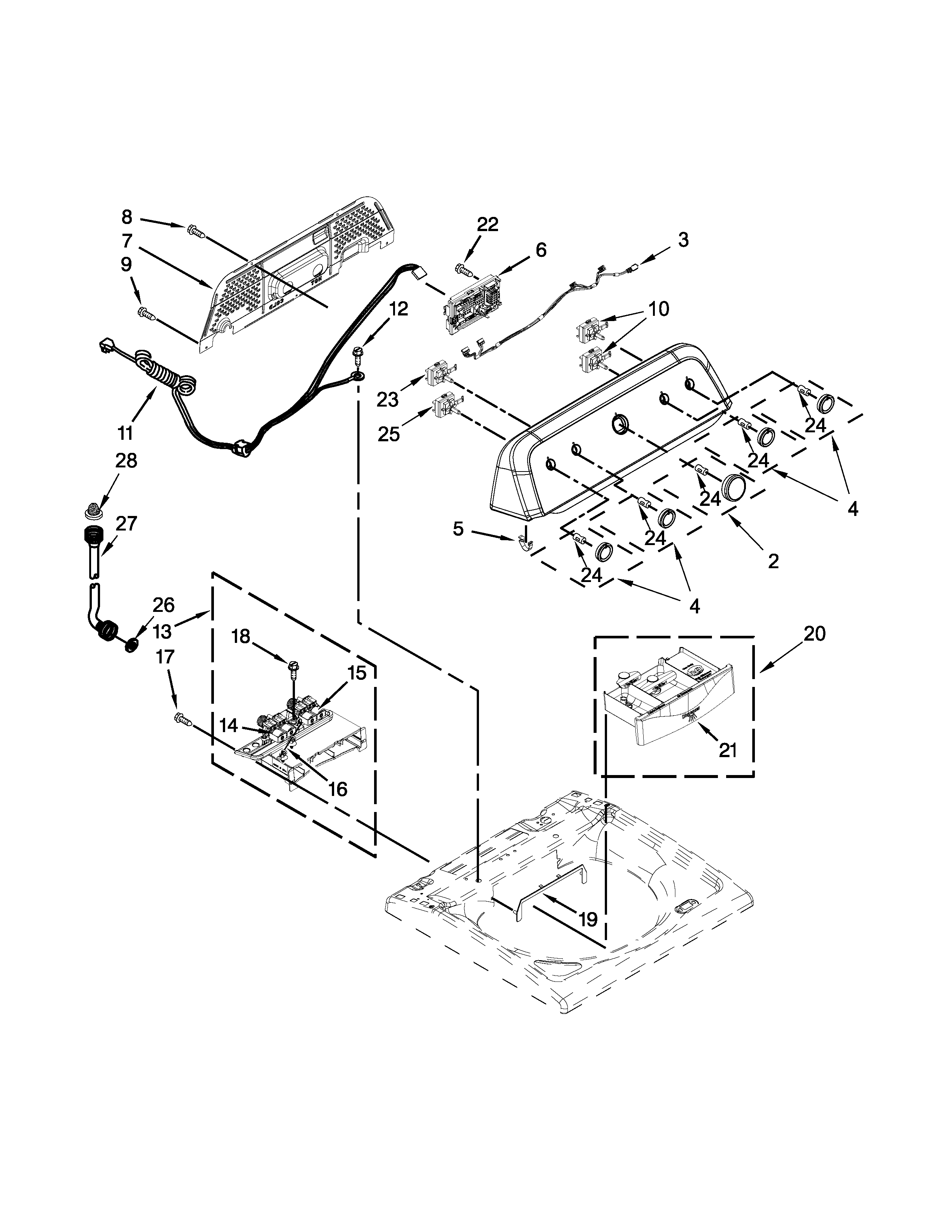 Maytag model 7MMVWH450DW0 residential washers genuine parts