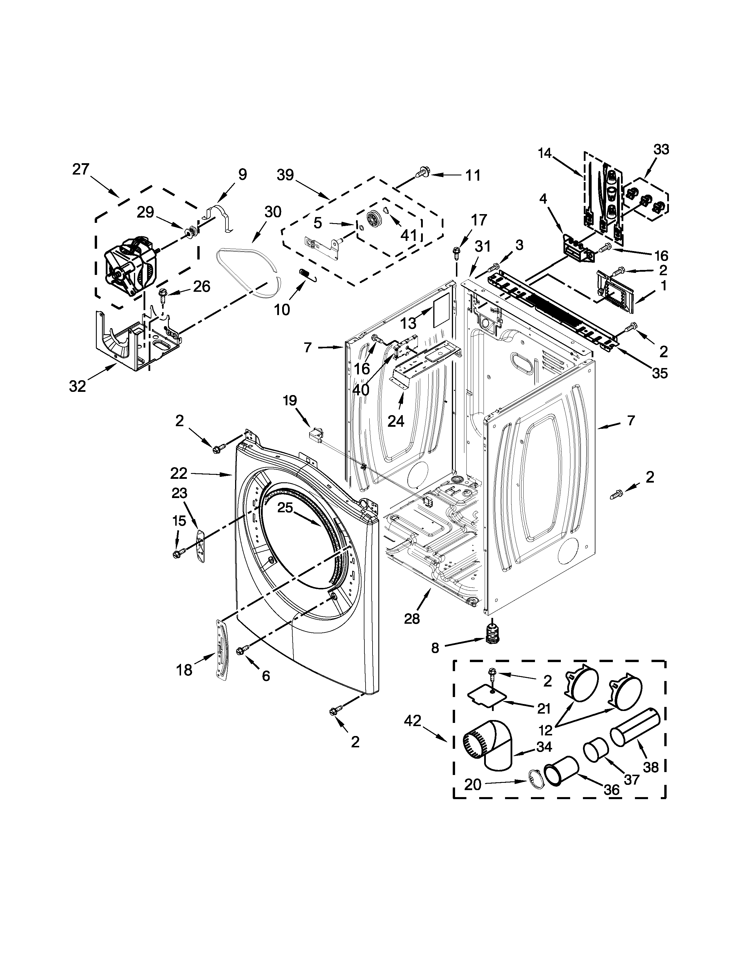 Whirlpool model WED95HEDW1 residential dryer genuine parts