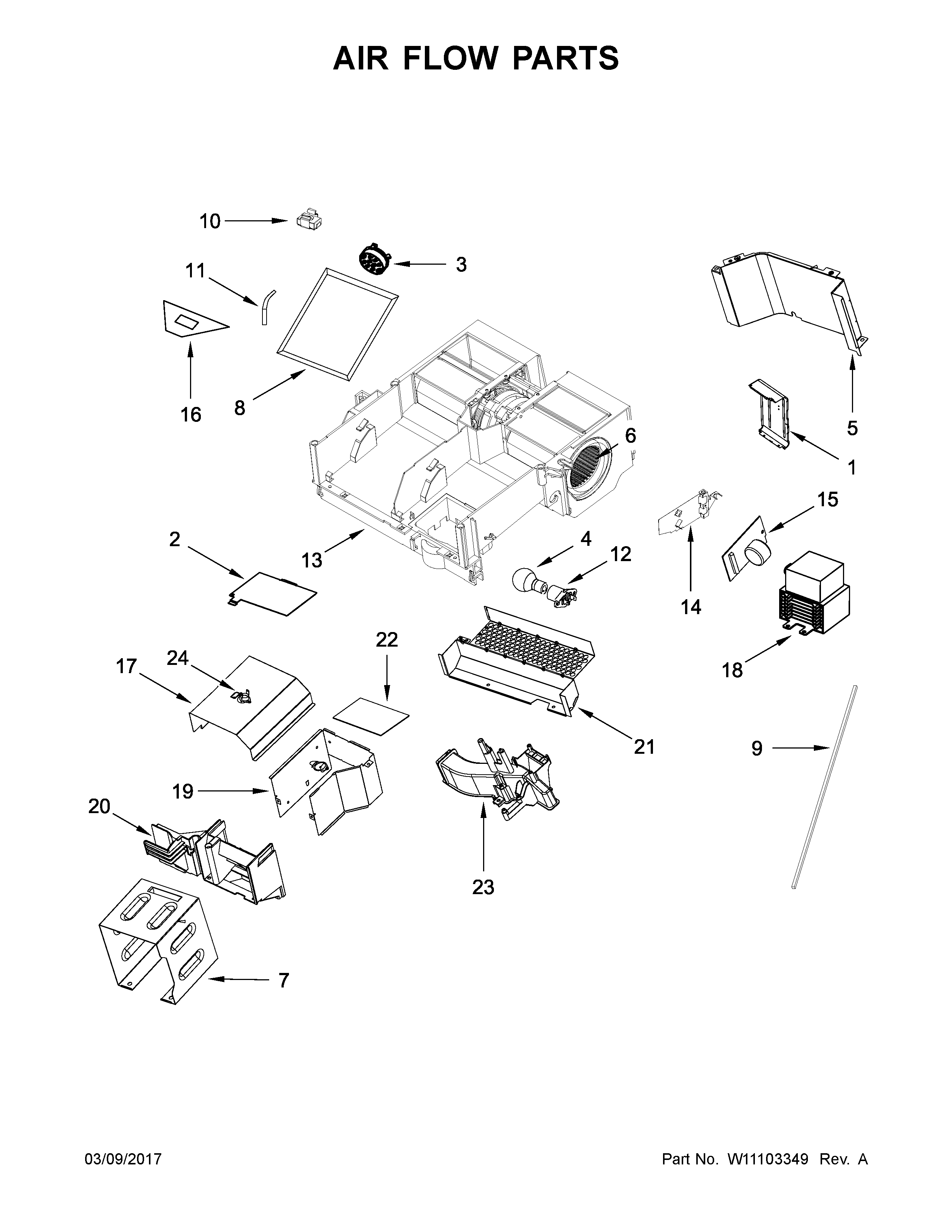 Whirlpool model WMH76719CZ0 microwave/hood combo genuine parts