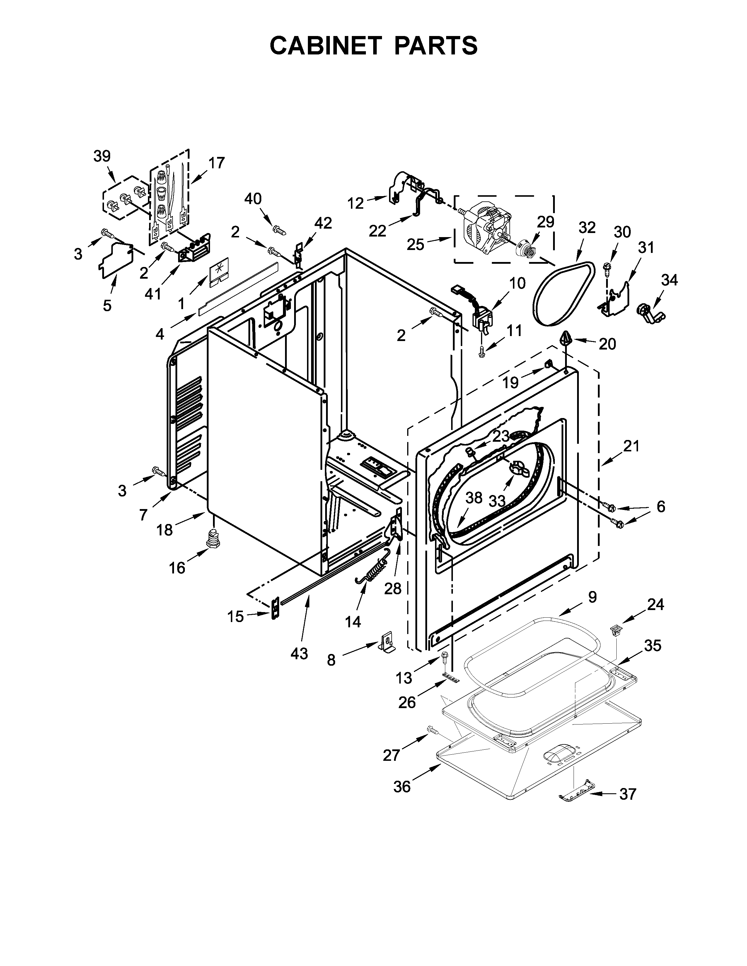 Whirlpool Dryer Parts List Diagram 7229