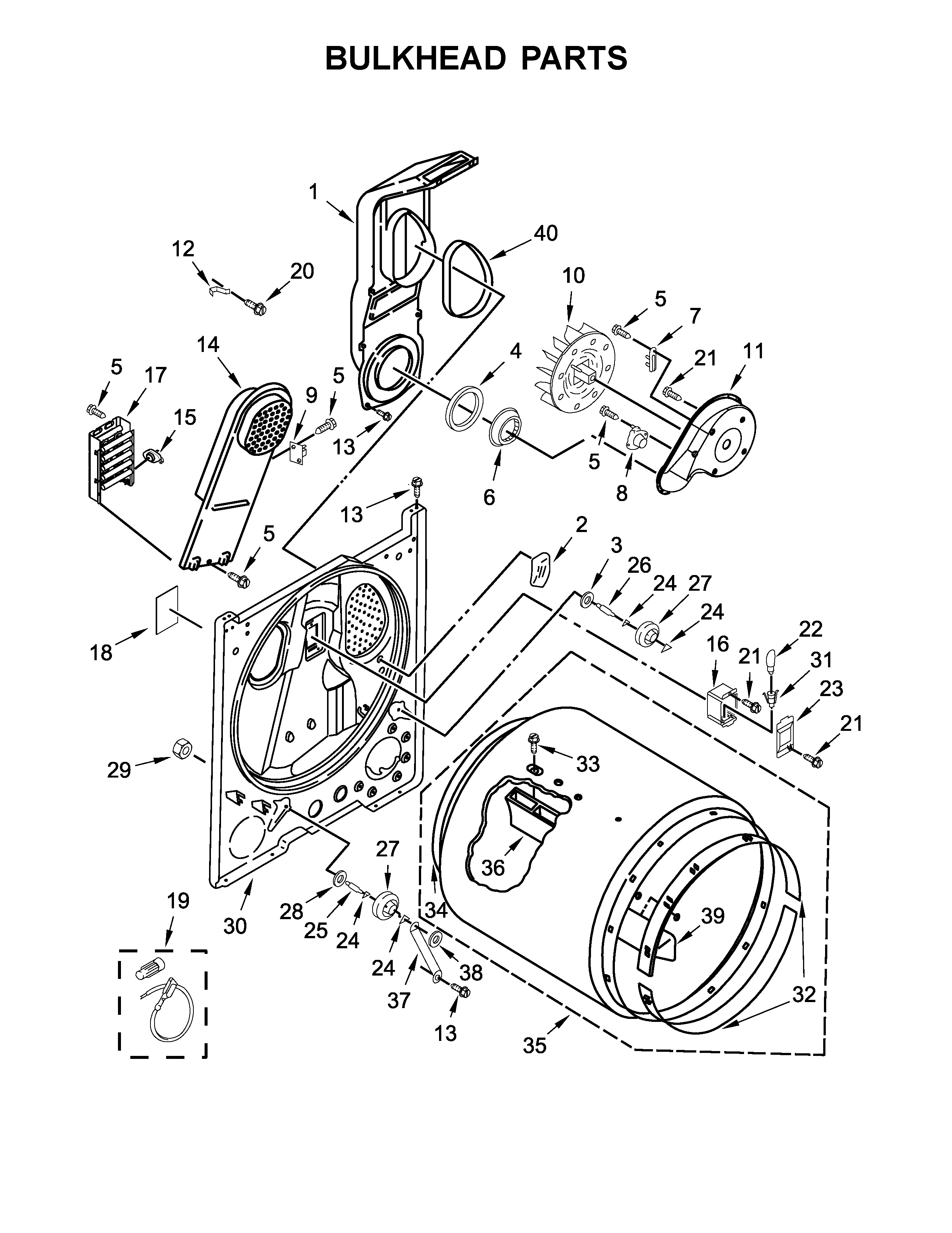 Maytag model MEDC465HW0 residential dryer genuine parts