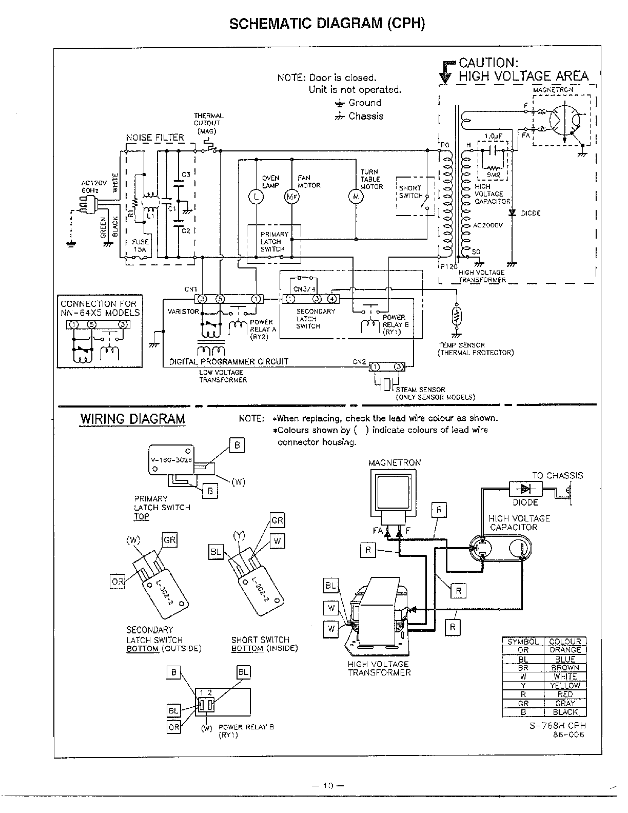 Panasonic model 93670 countertop microwave genuine parts