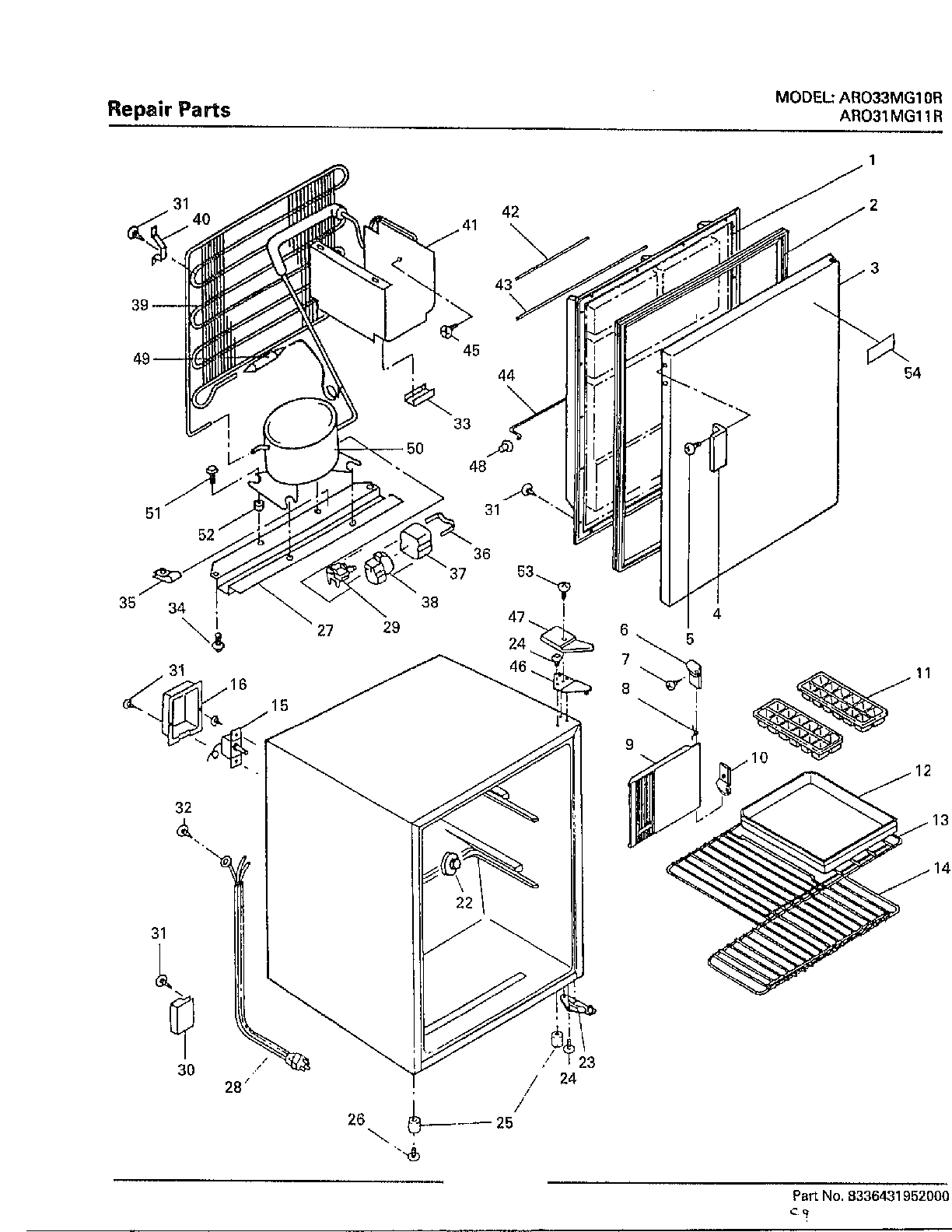 SANYO REFRIGERATOR Parts | Model AR033MG10R | Sears PartsDirect