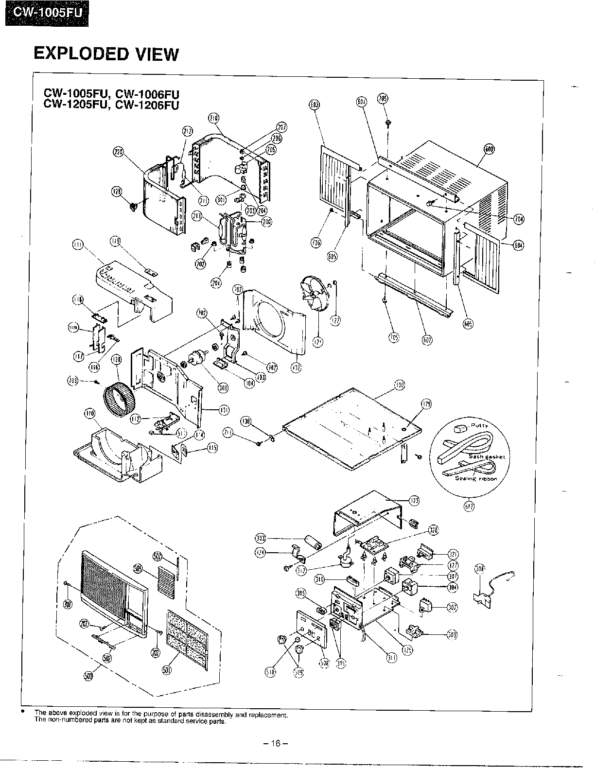 Panasonic Model Cw-1206fu Air Conditioner