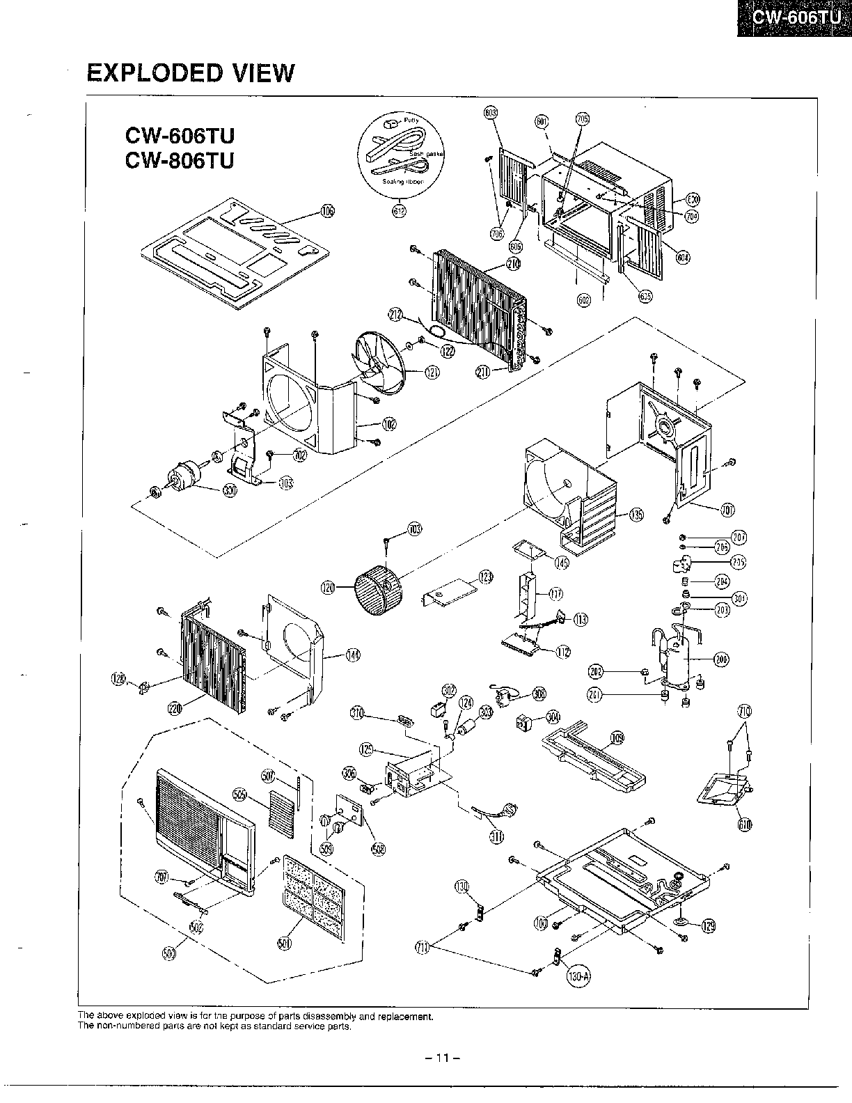 Panasonic Model Cw-606tu Air Conditioner