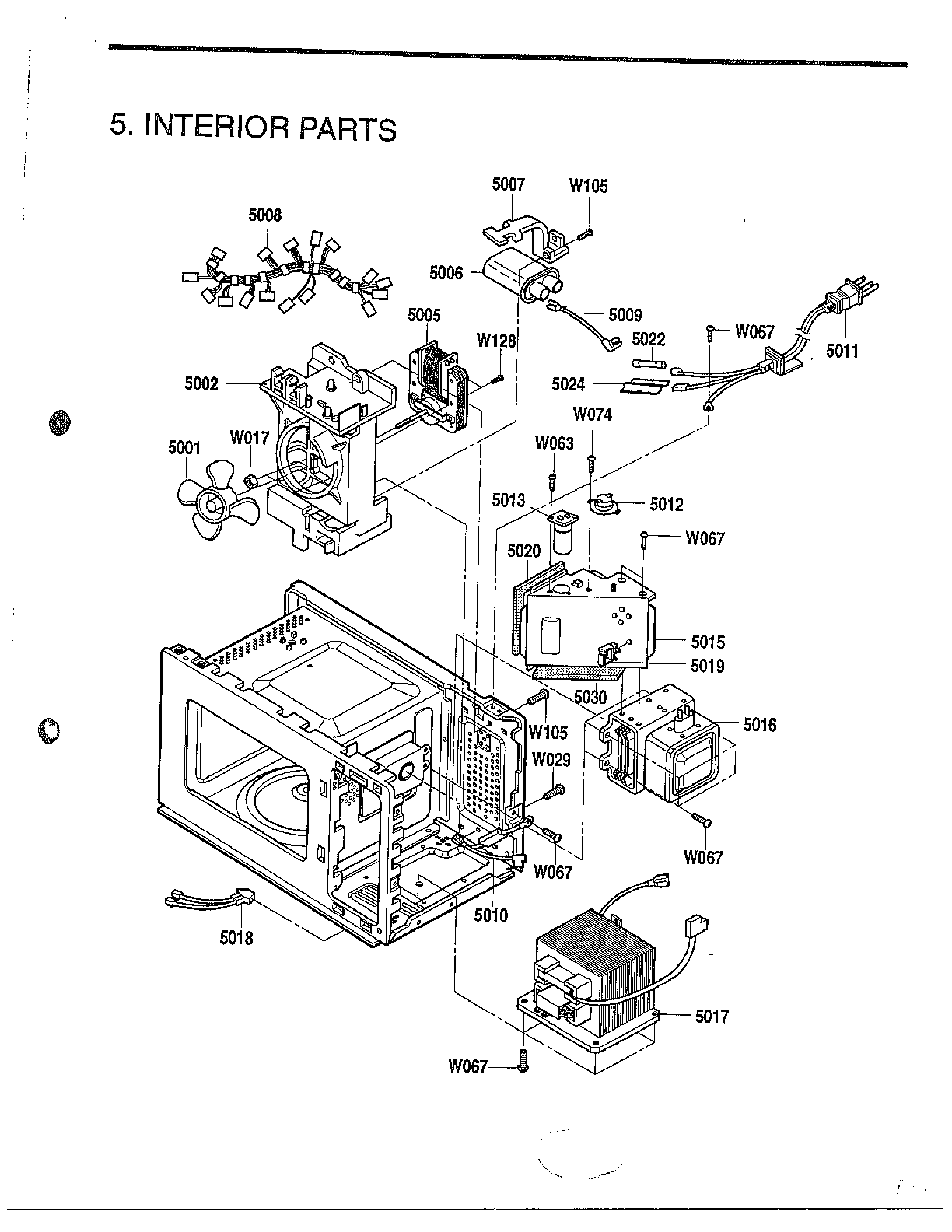 Goldstar model MA-884M countertop microwave genuine parts gold star microwave parts diagrams wiring 