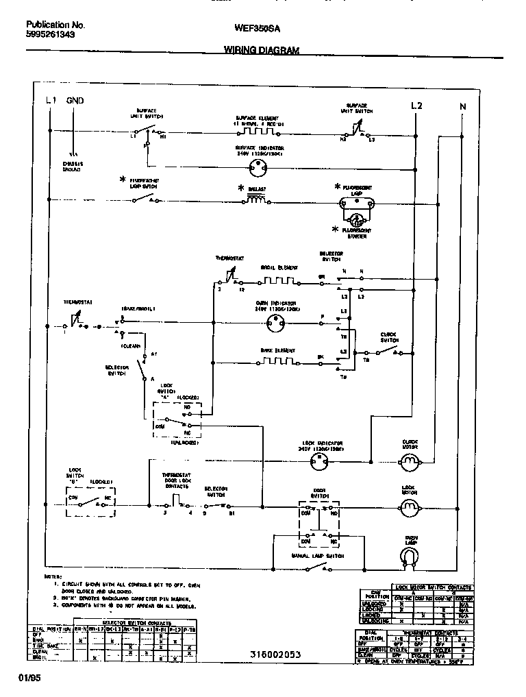 White-Westinghouse model WEF350SAWA free standing  