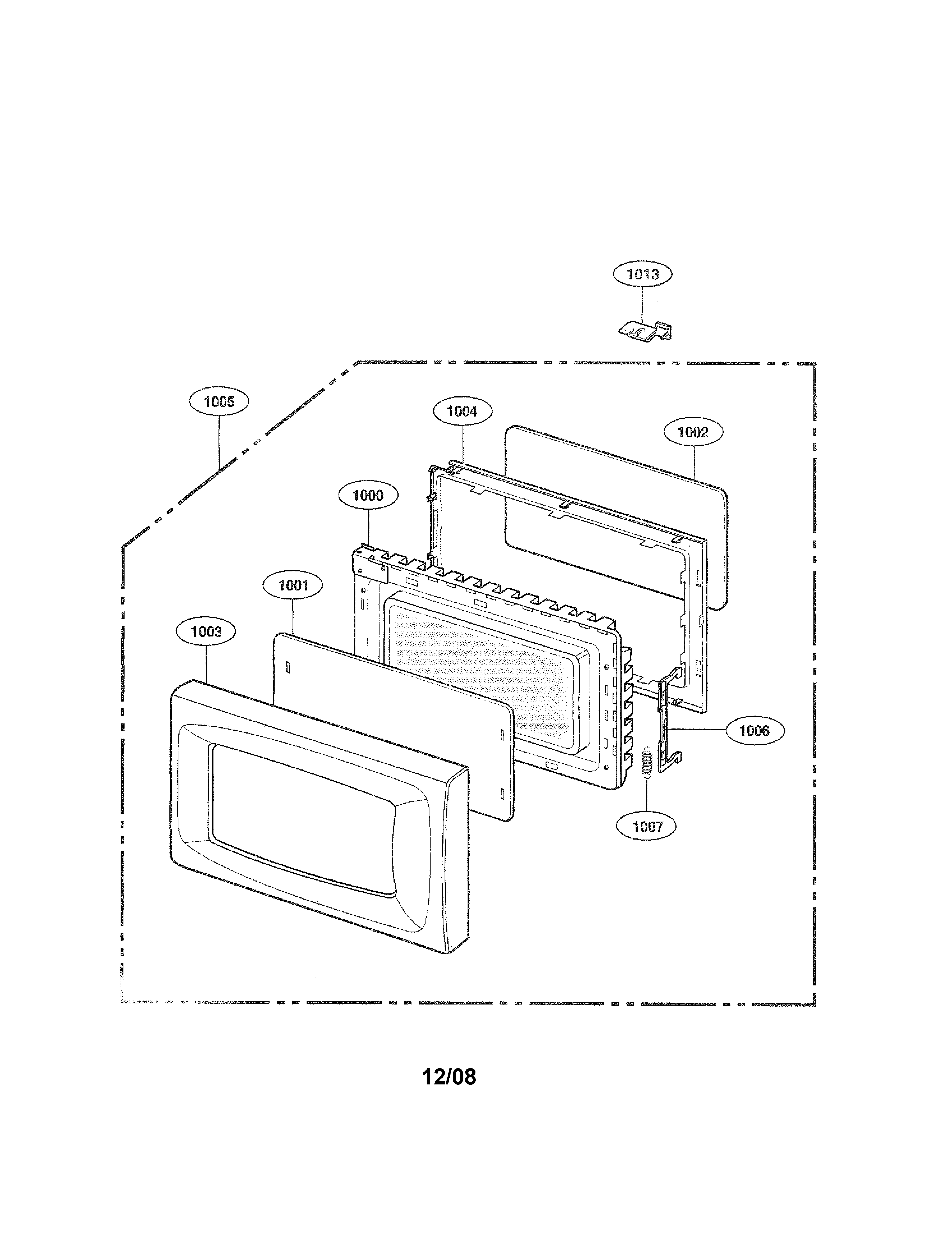 Galaxy Model 72165029400 Countertop Microwave Genuine Parts Door Parts