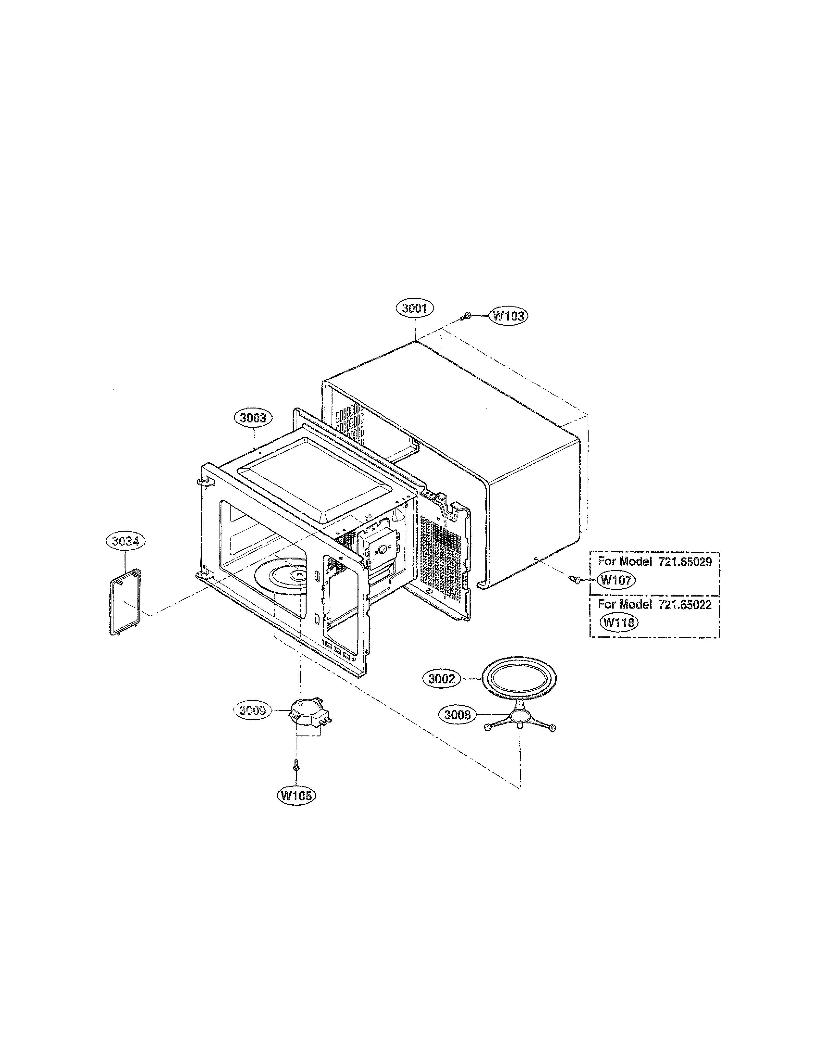 Galaxy Model 72165029400 Countertop Microwave Genuine Parts Oven