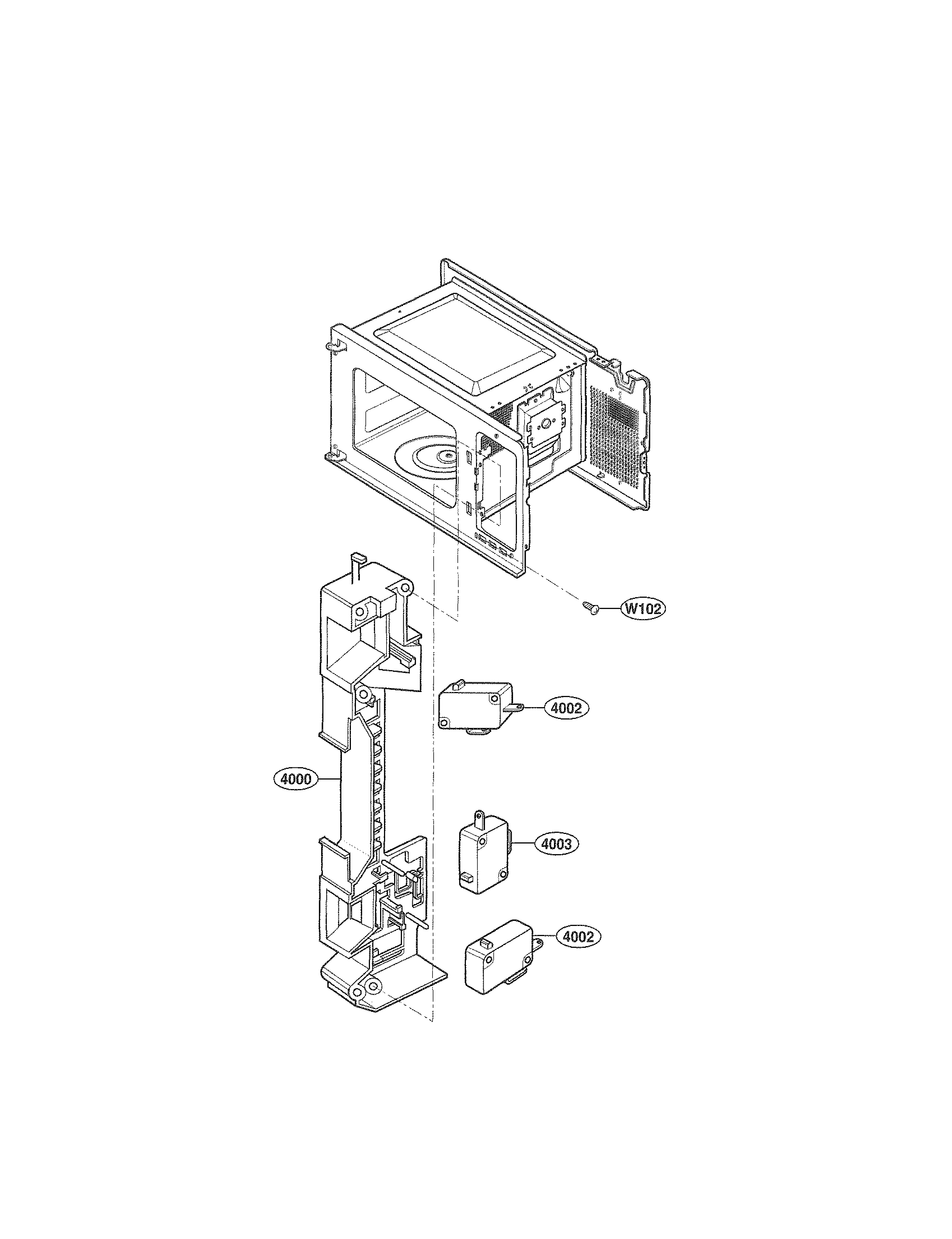 Galaxy Model 72165029400 Countertop Microwave Genuine Parts Latch