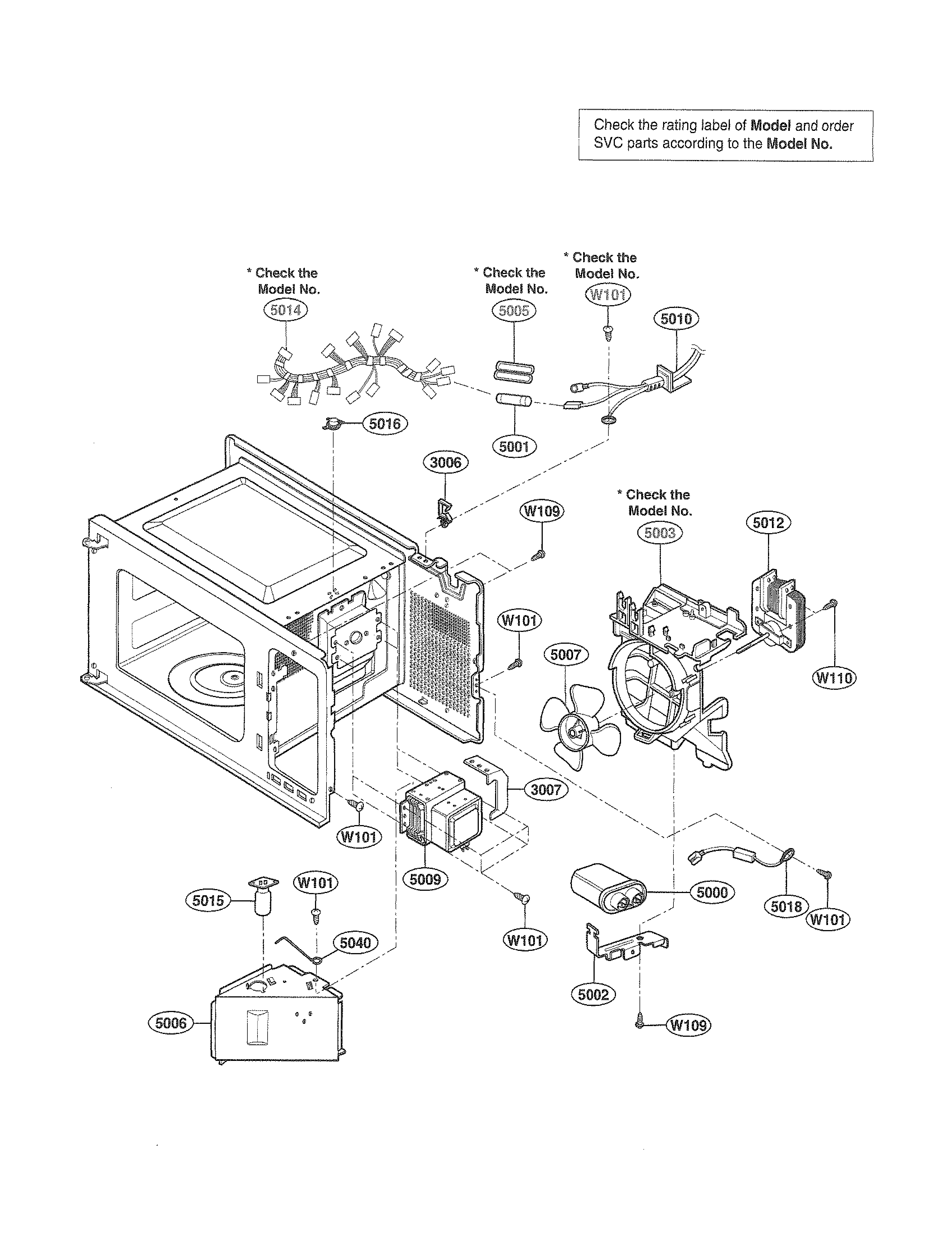 Galaxy Model 72165029400 Countertop Microwave Genuine Parts Interior Part