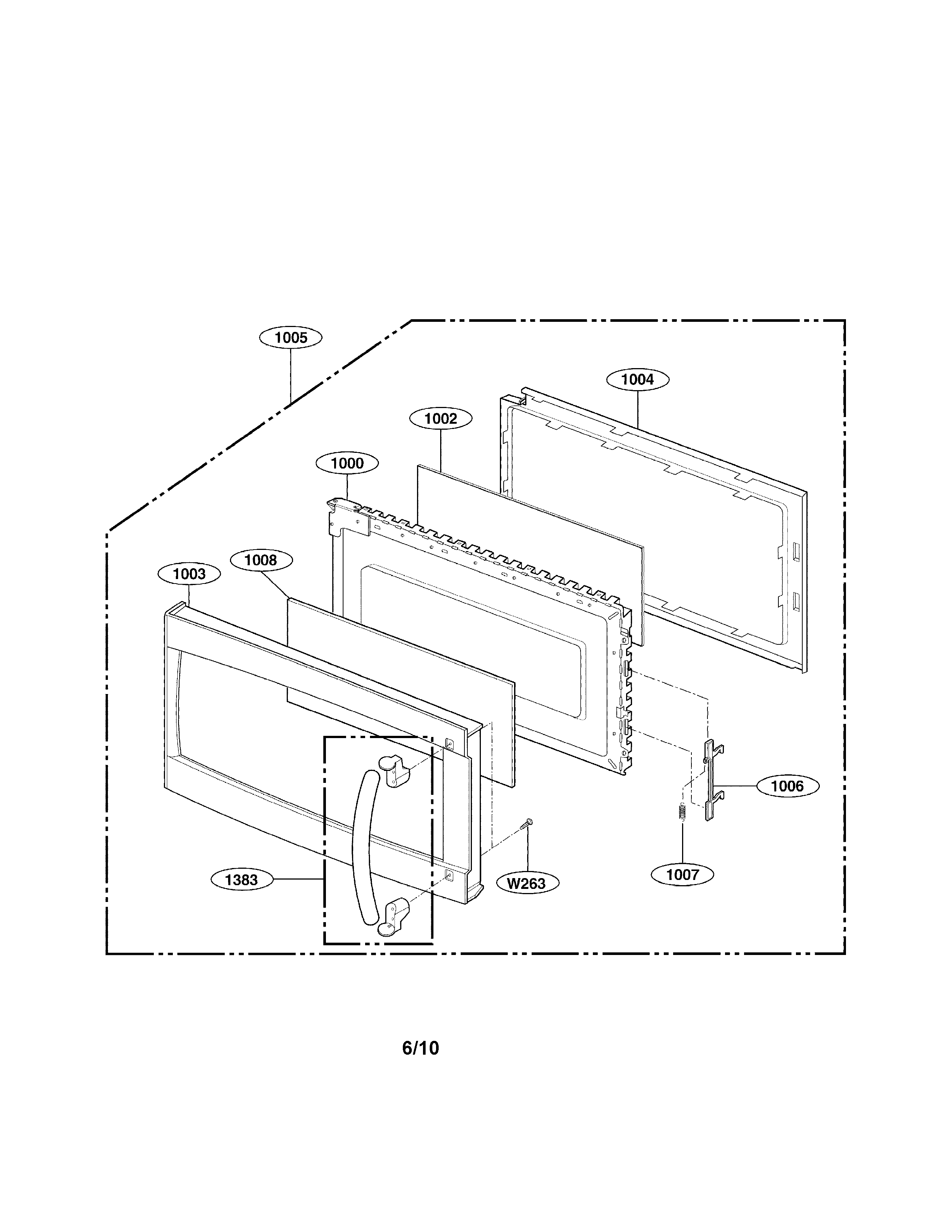 Lg Model Lmv1630bb Microwave Hood Combo Genuine Parts Door Parts I