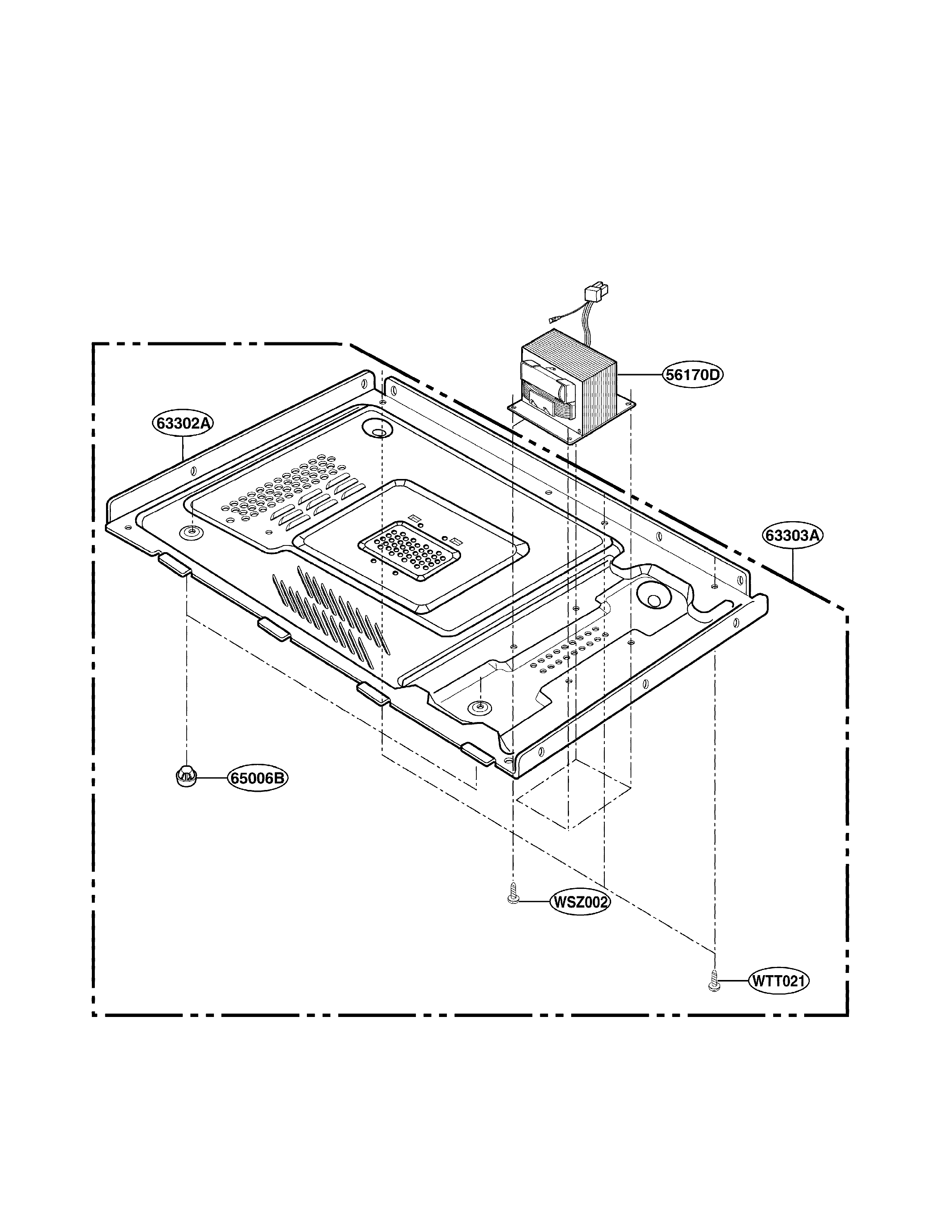 Lg Model Lrm1260sw Countertop Microwave Genuine Parts Base