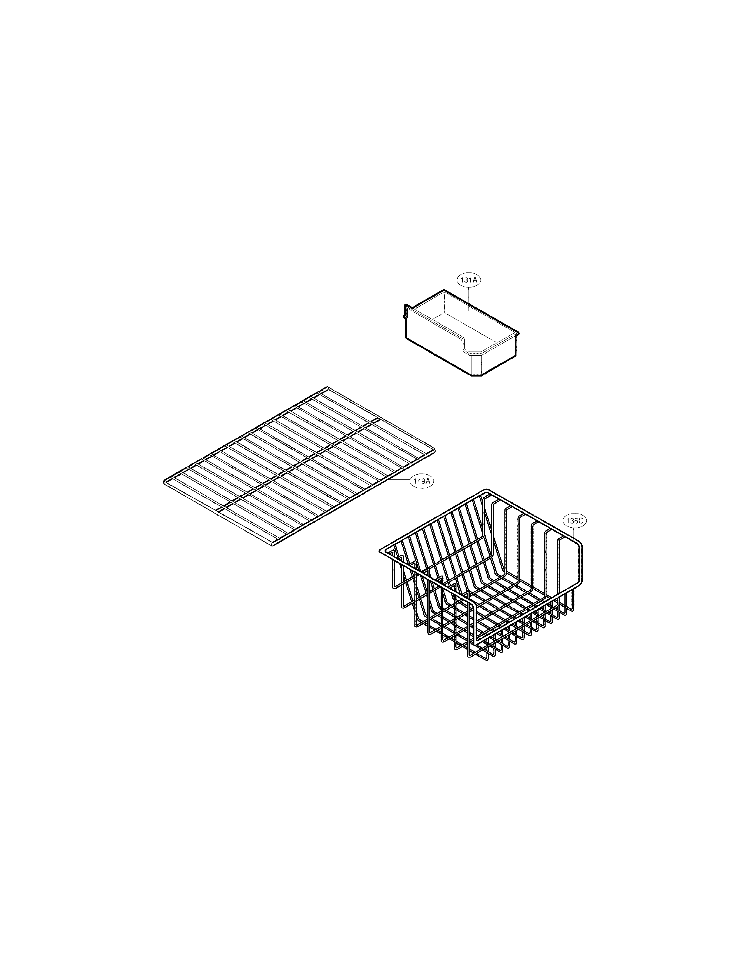 Lg model LBC22520SB/00 bottom-mount refrigerator genuine parts