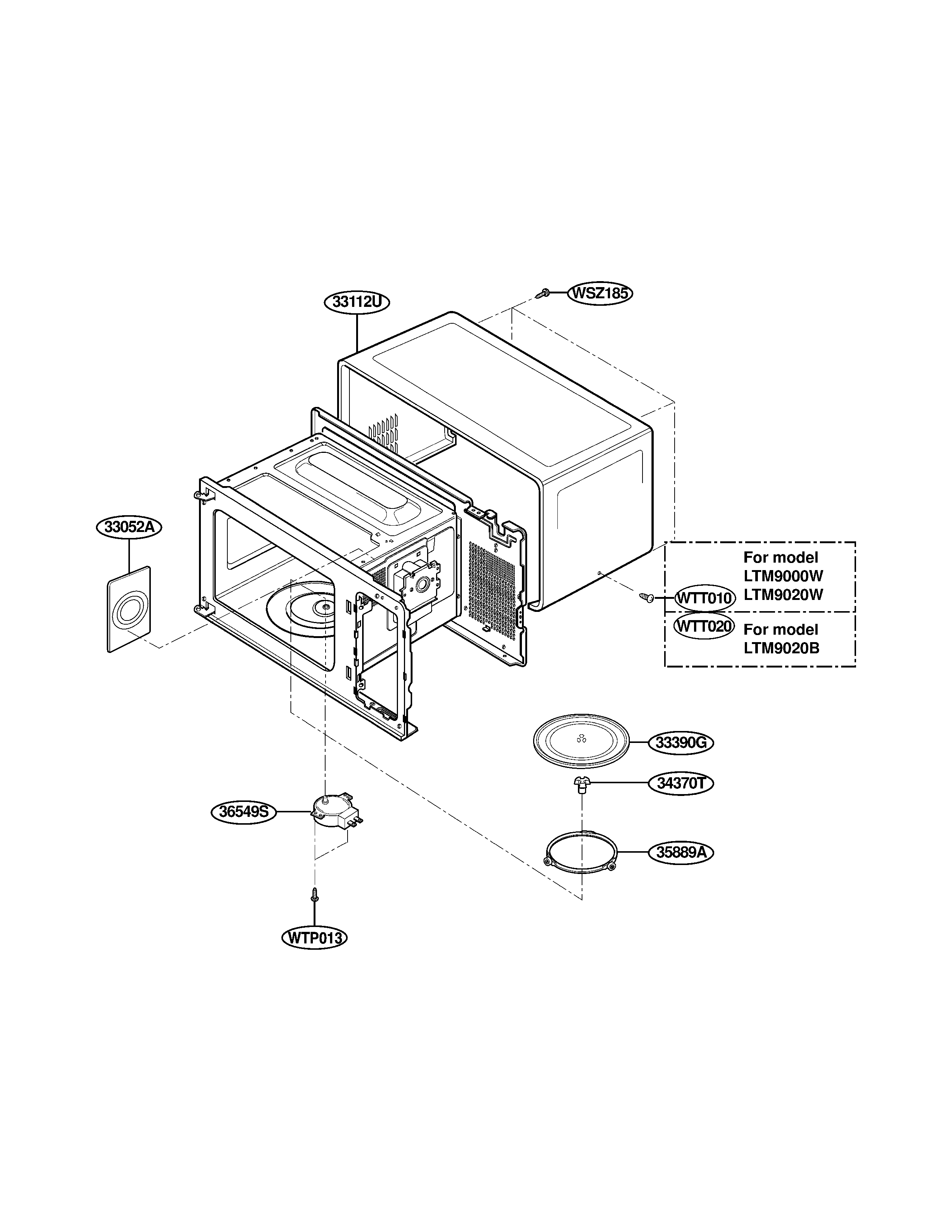 Lg Microwave Parts Model Ltm9020w Sears Partsdirect Oven