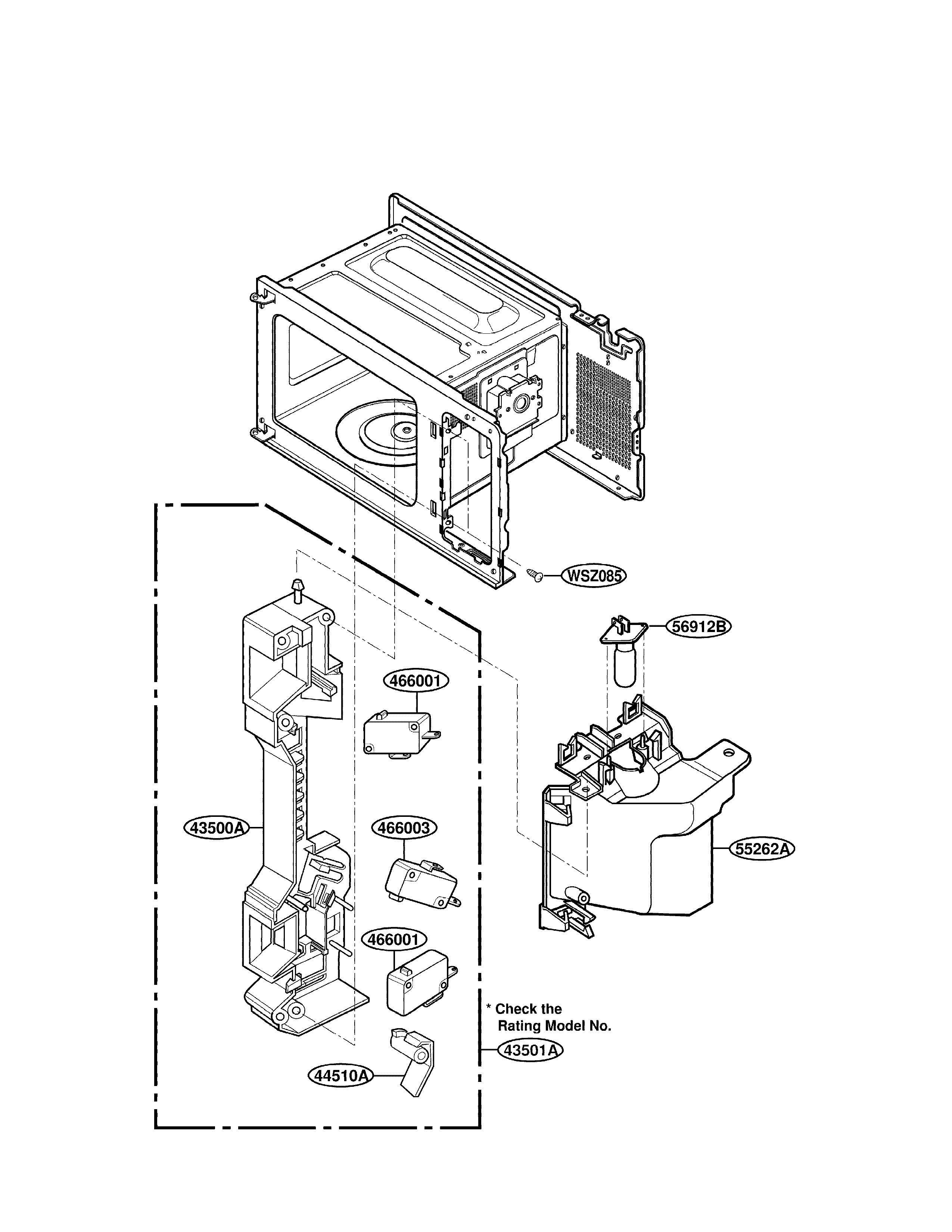 Lg Microwave Parts Model Ltm9020w Sears Partsdirect Latch