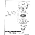 Craftsman 217585210 rewind starter assembly no. 590420 diagram